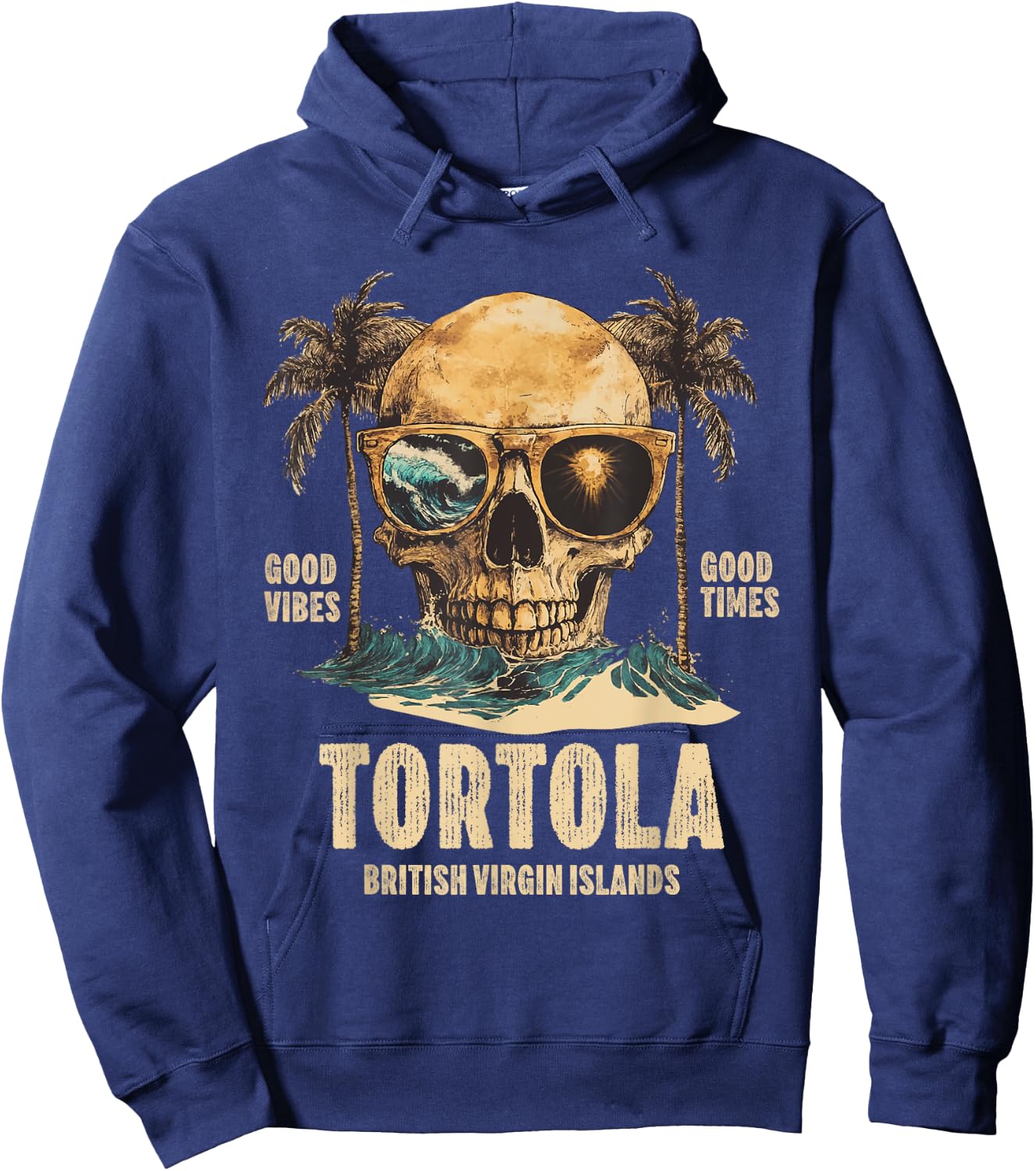 Tortola B.V.I British Virgin Islands Souvenir Vacation Hoodie - Hoodie | Navy