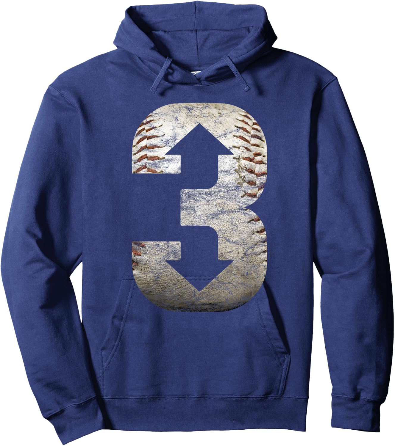 3 Up 3 Down | Three Up Three Down Baseball Hoodie - Hoodie | Navy