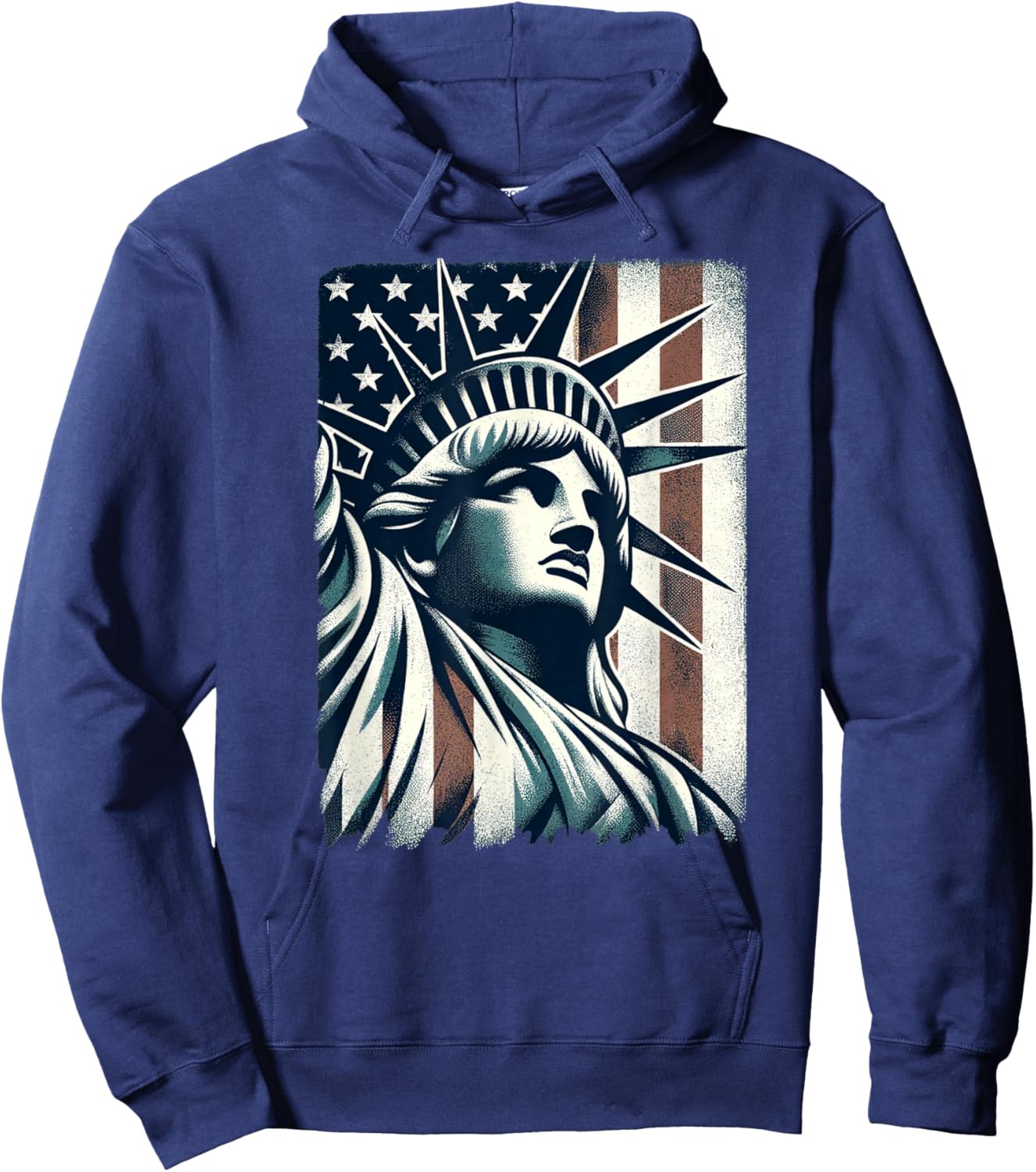 Statue of Liberty Iconic Freedom Symbol USA Landmark Hoodie - Hoodie | Navy