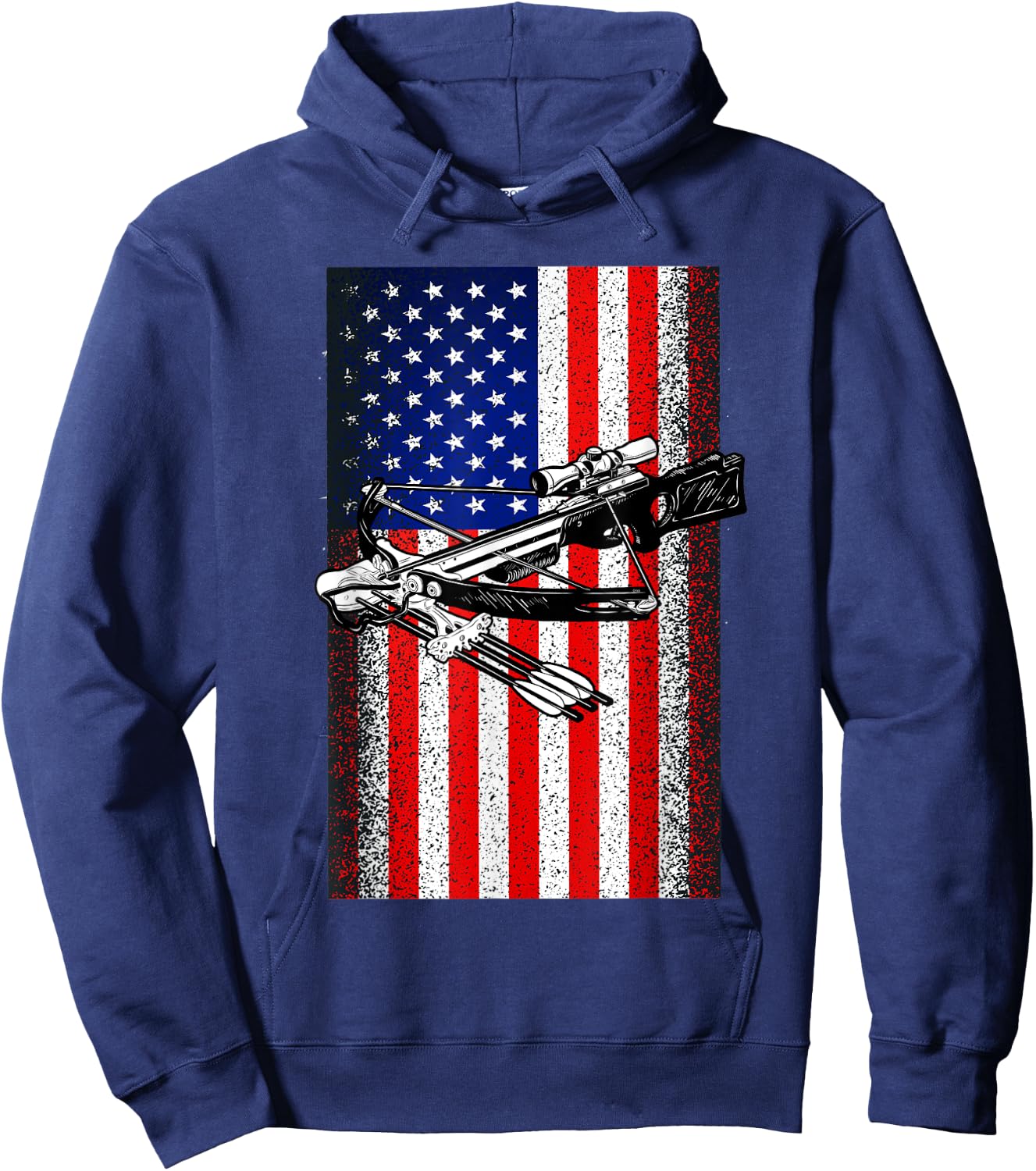 Bow Hunting Distressed Crossbow Sport Hunter Gift Hoodie - Hoodie | Navy