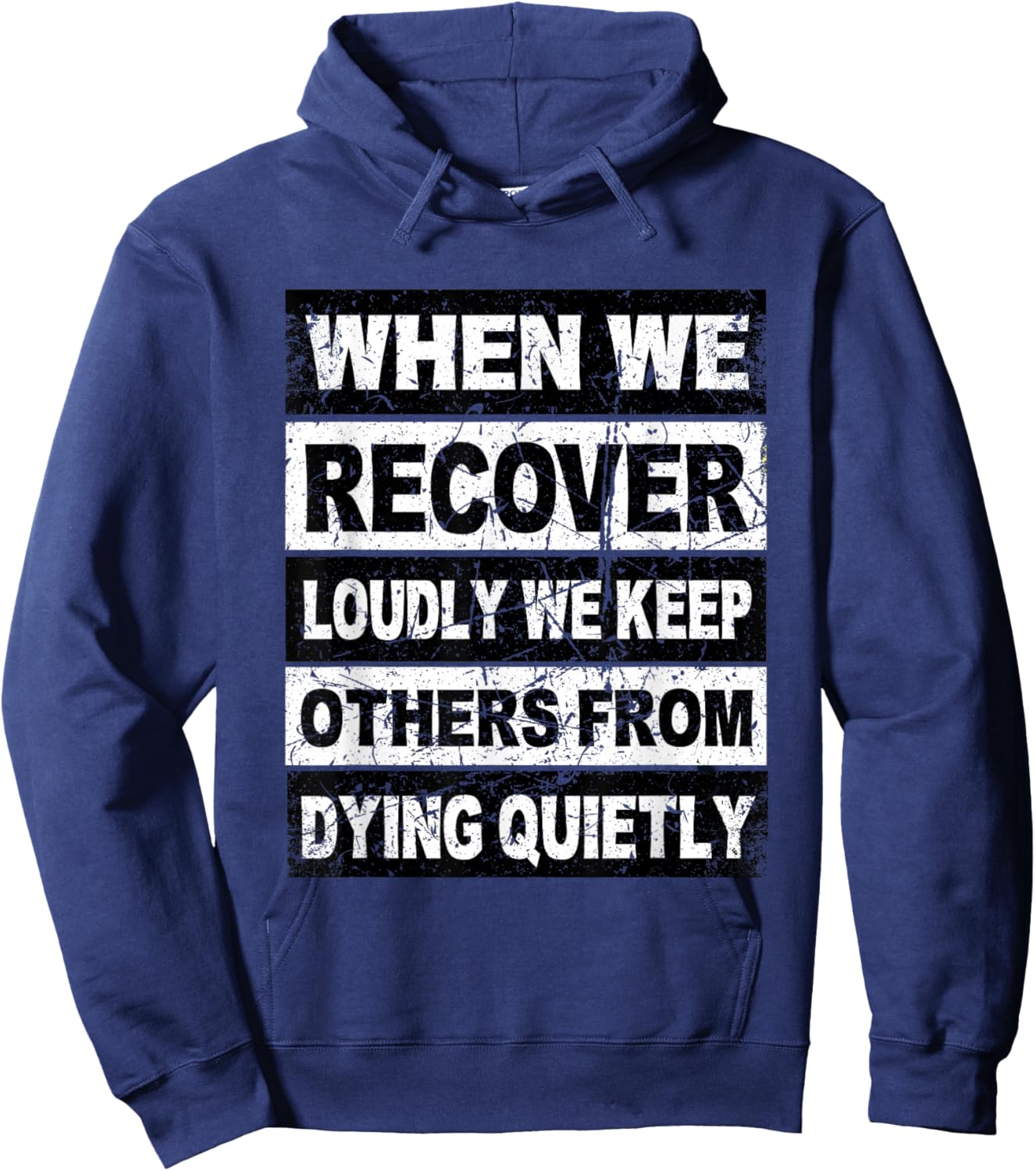 Retro Addiction Recovery Shirts Narcotics Anonymous Sobriety Hoodie - Hoodie | Navy
