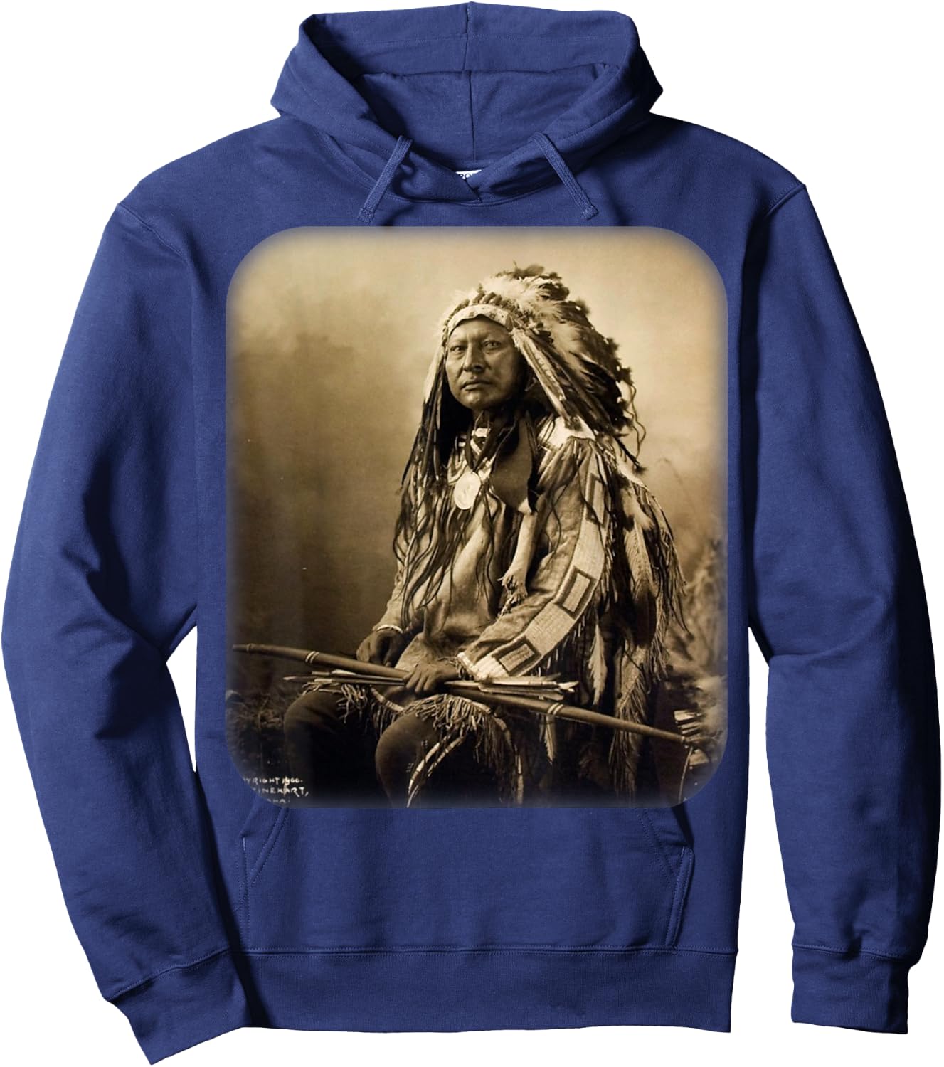 Chief Spotted Elk Lakota Sioux Native American Indian Hoodie - Hoodie | Navy
