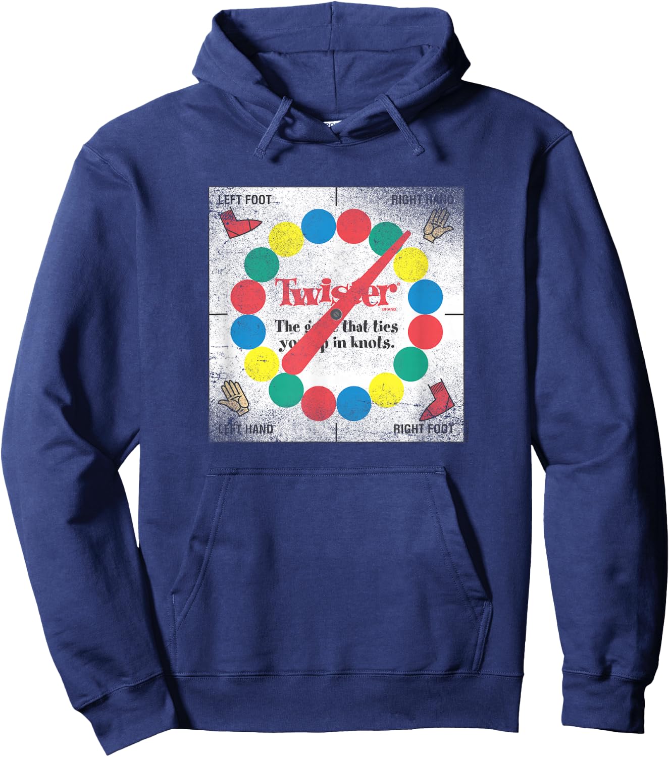 Twister Distressed Classic Game Board Hoodie - Hoodie | Navy