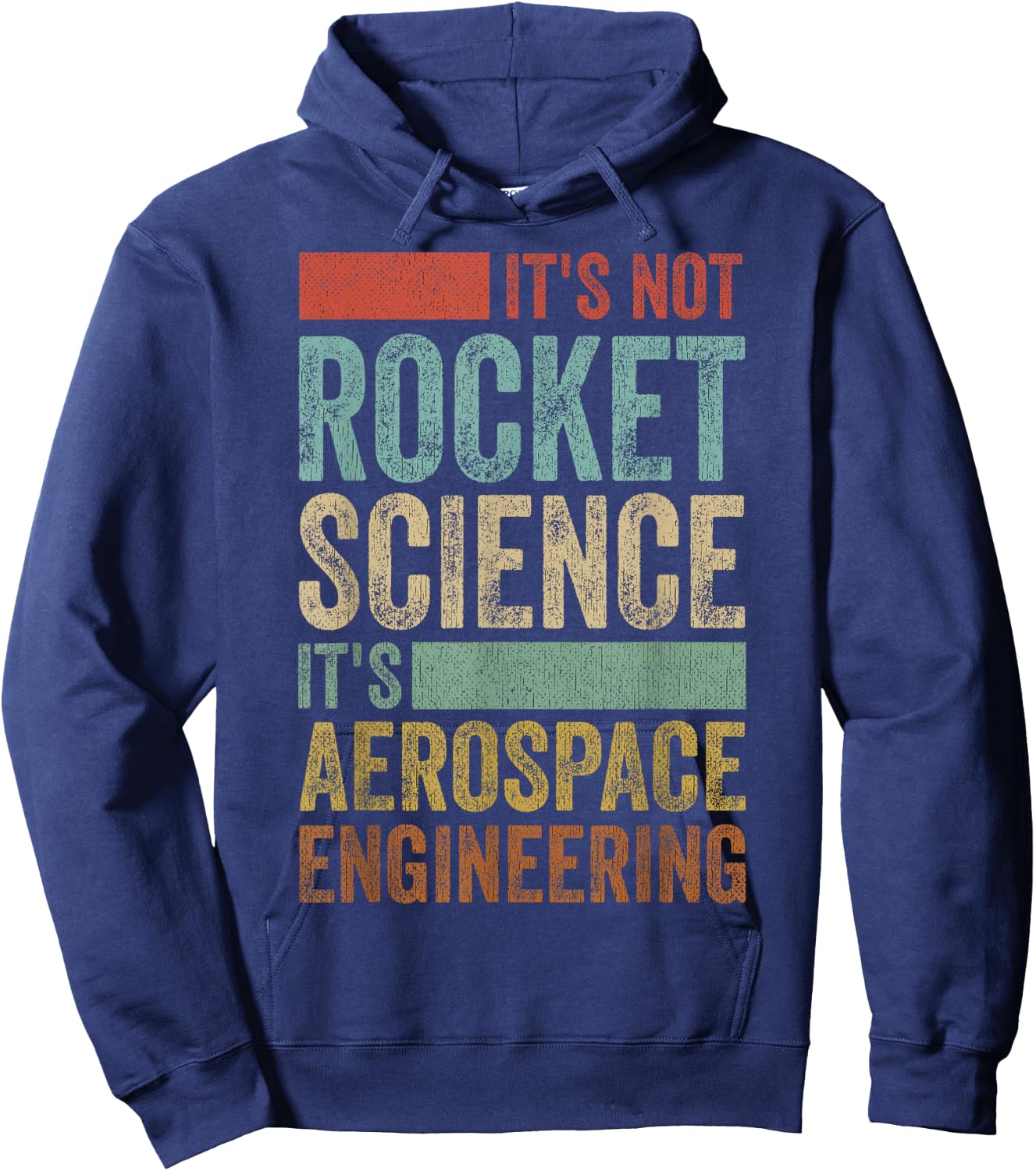 Funny Retro 80´s Rocket Science Aerospace Engineer Hoodie - Hoodie | Navy