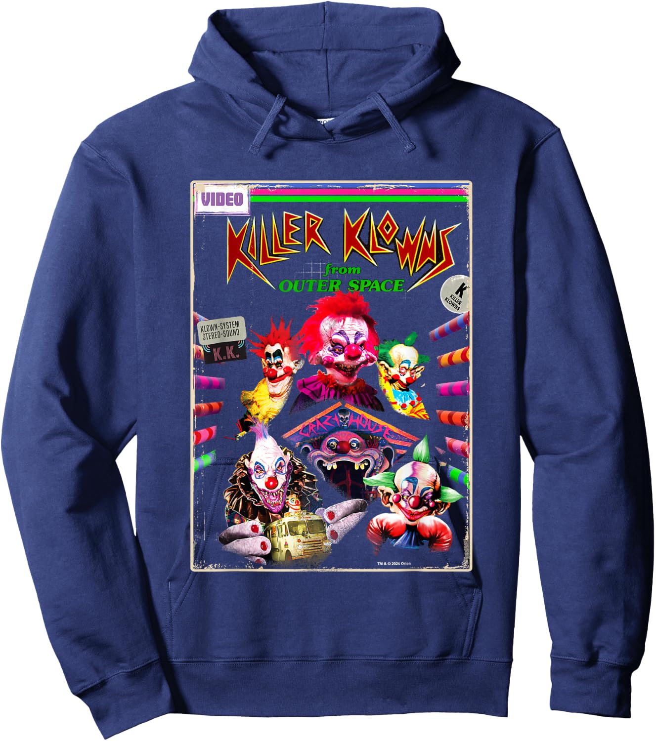 Killer Klowns from Outer Space Klown System Retro Poster Hoodie - Hoodie | Navy