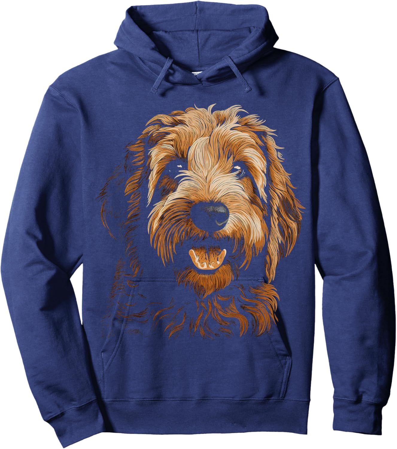 Labradoodle Motif Pet Artwork Dog Labradoodle Men Women Kids Hoodie - Hoodie | Navy