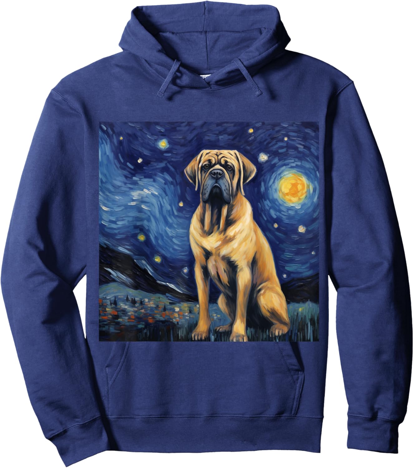 English Mastiff Starry Night - English Mastiff Hoodie - Hoodie | Navy
