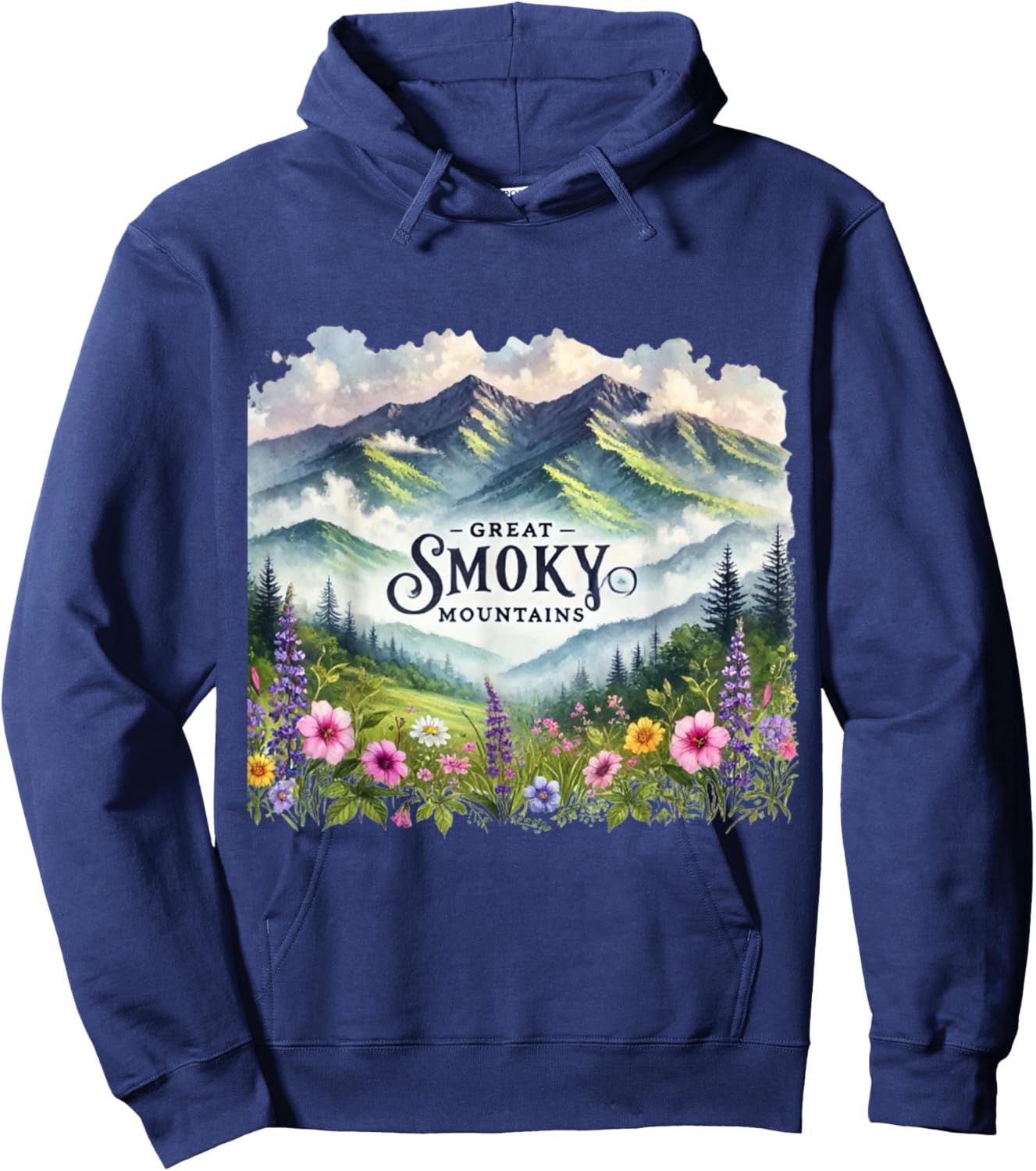 Great Smoky Mountains Spring Hoodie - Hoodie | Navy