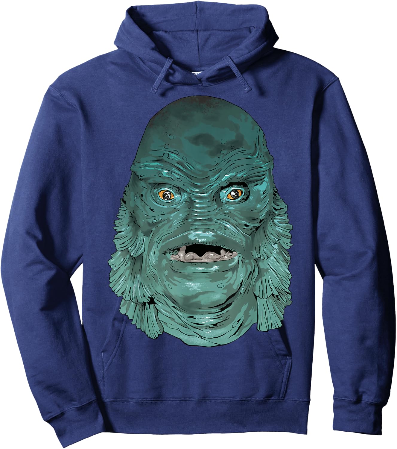 Universal Monsters Creature From The Black Lagoon Face Hoodie - Hoodie | Navy