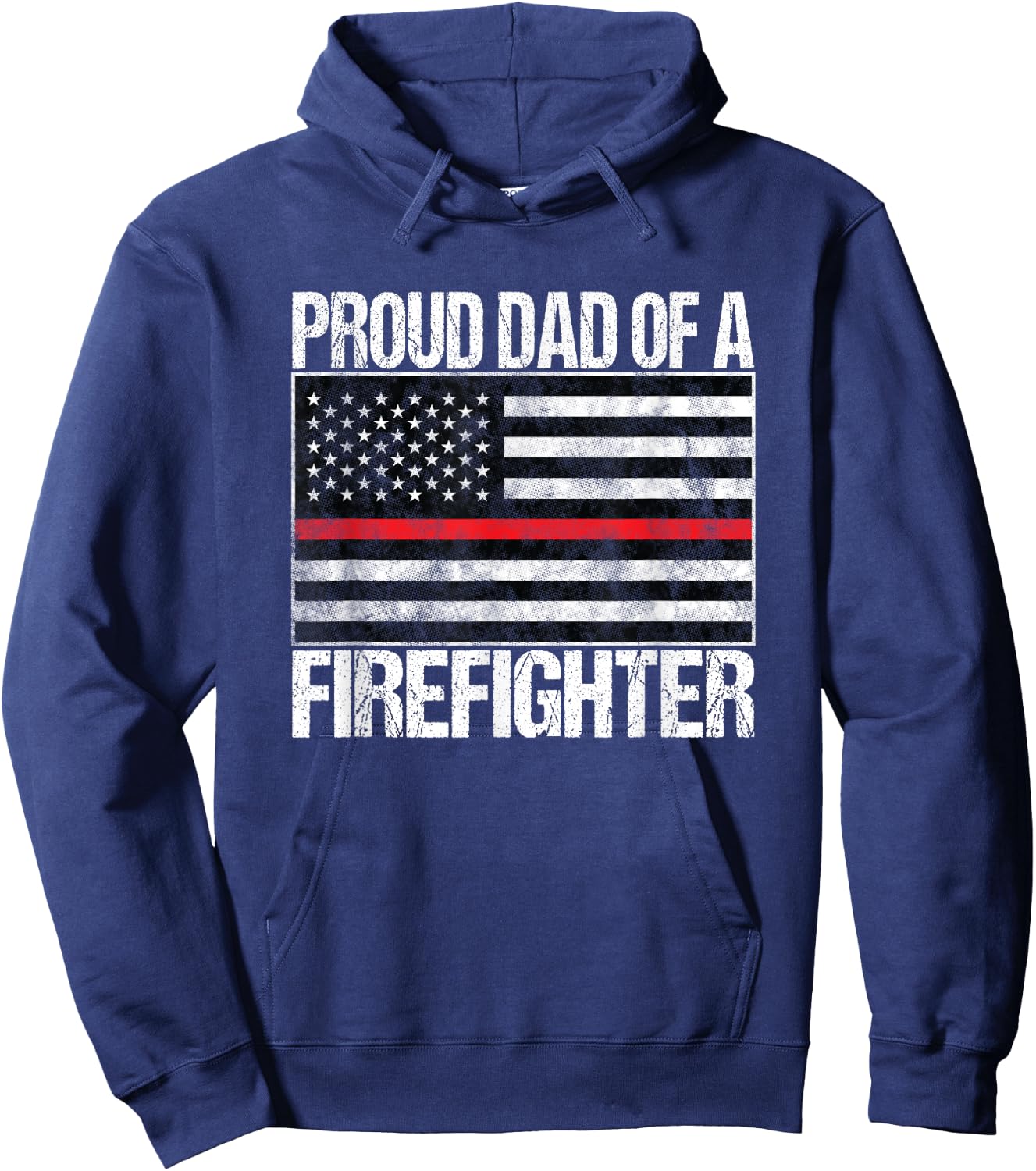 Proud Dad of a Firefighter - Fireman Parent Hoodie - Hoodie | Navy