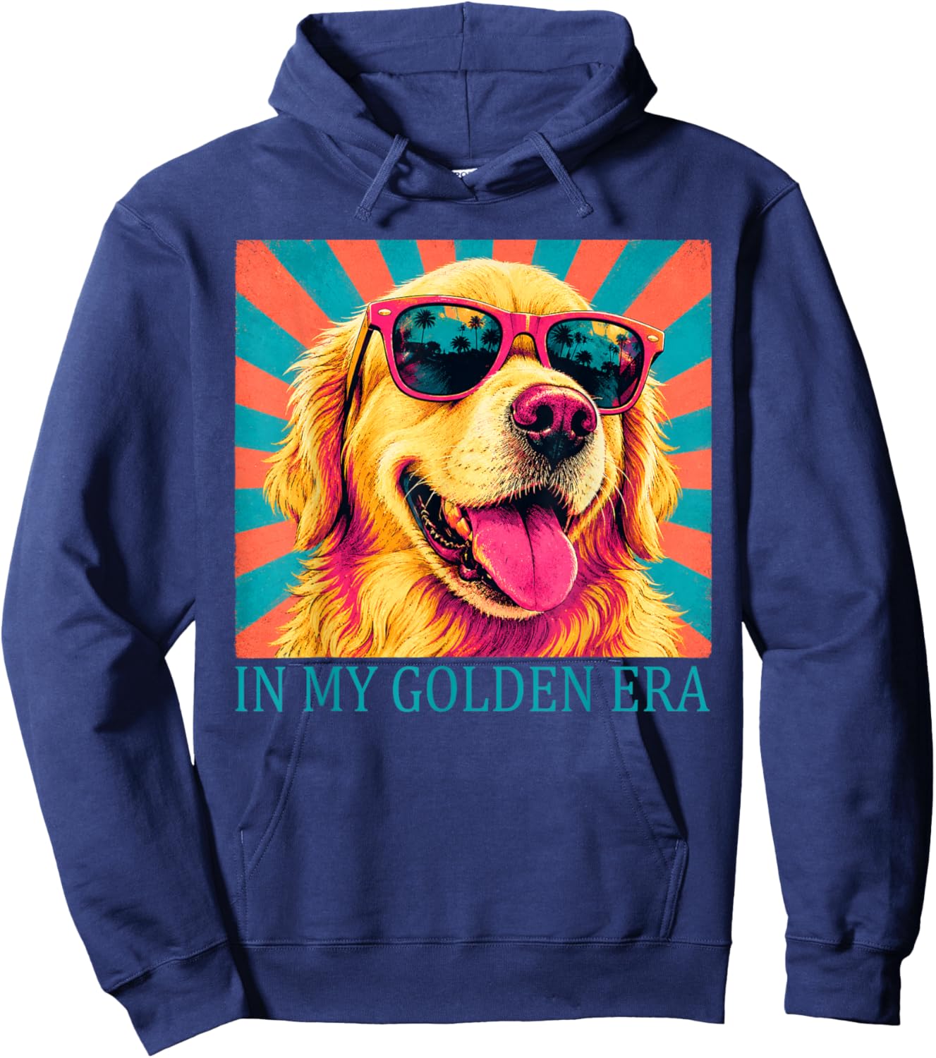 Funny in My Golden Retriever Era Cool Dog Mom Graphic Hoodie - Hoodie | Navy