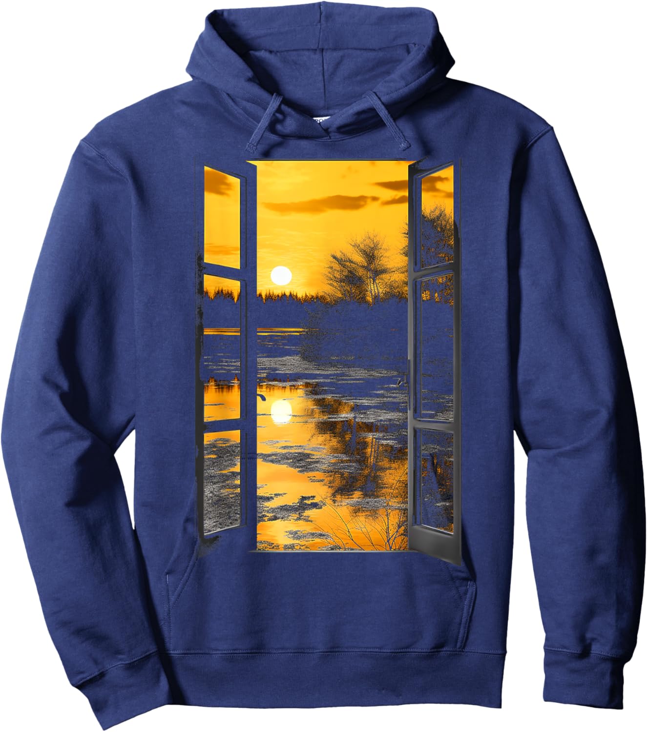 Nature Colorful Artwork Drawing Tree Art Graphic Hoodie - Hoodie | Navy