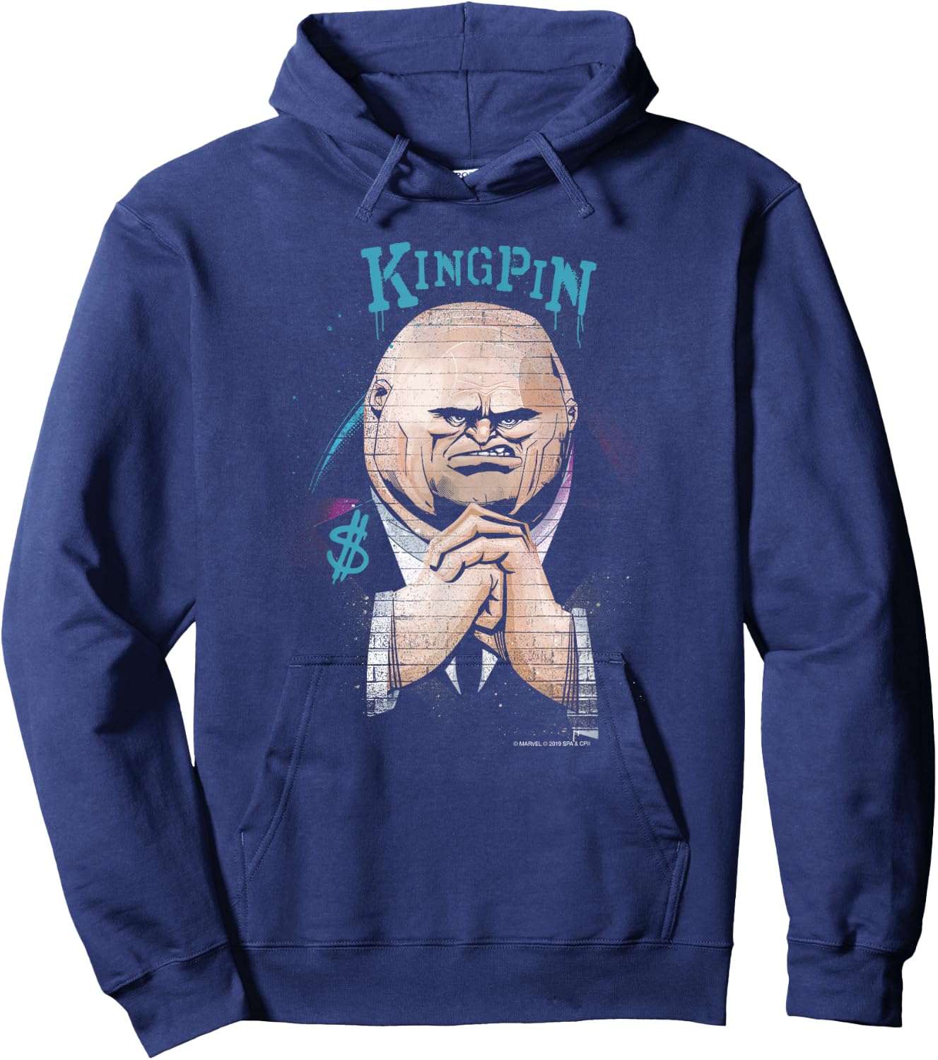 Marvel Spider-Man: Into the Spider-Verse Kingpin Graffiti Hoodie - Hoodie | Navy