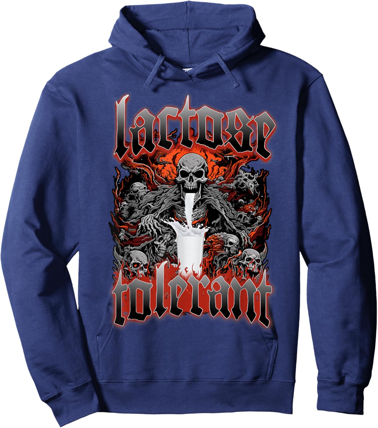 Lactose Tolerant Death Metal Pro Dairy Lactose Tolerant Hoodie - Hoodie | Navy