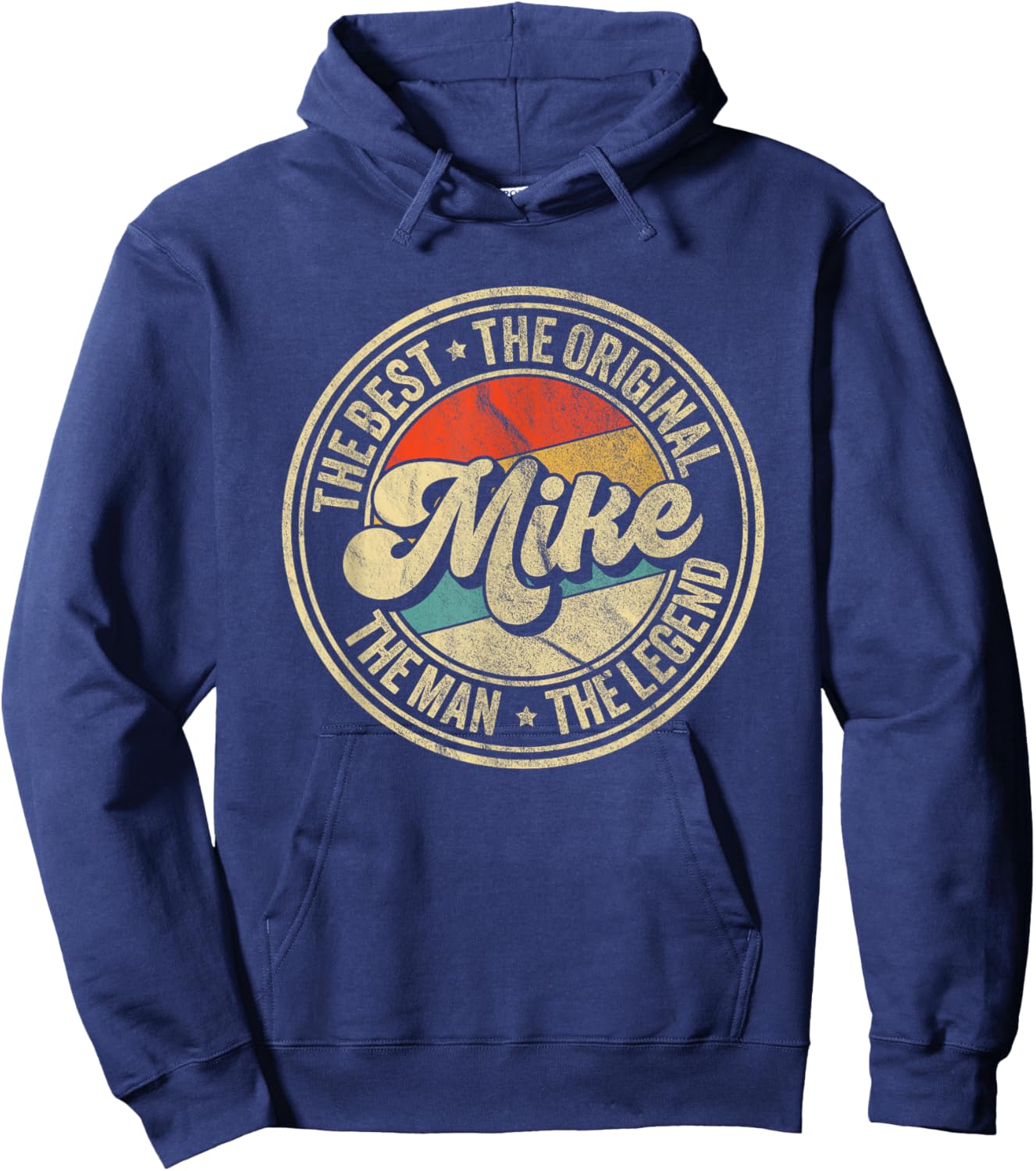 Retro Mike Name Saying Funny Mike Hoodie - Hoodie | Navy