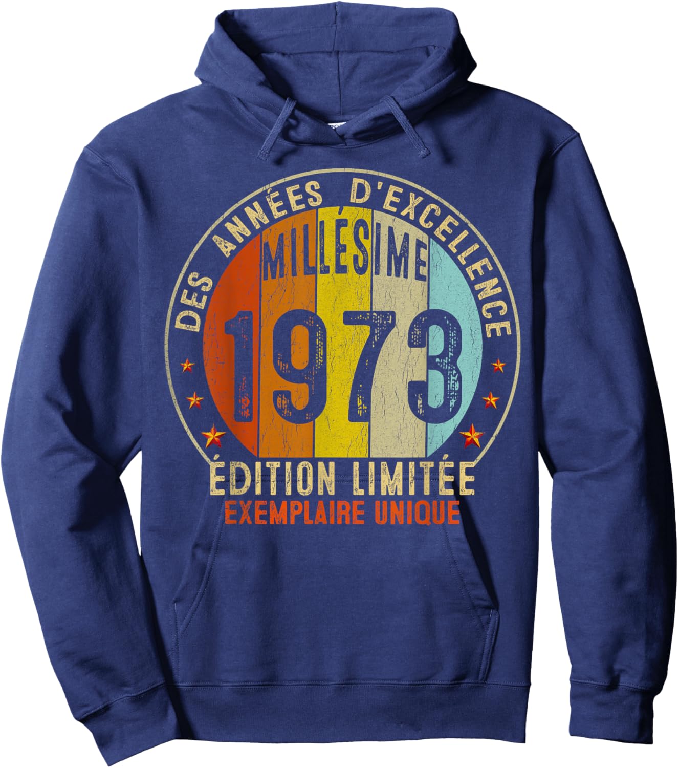 Vintage 1973 Gift 52 Years Man Birthday Humour , Black, S Hoodie - Hoodie | Navy