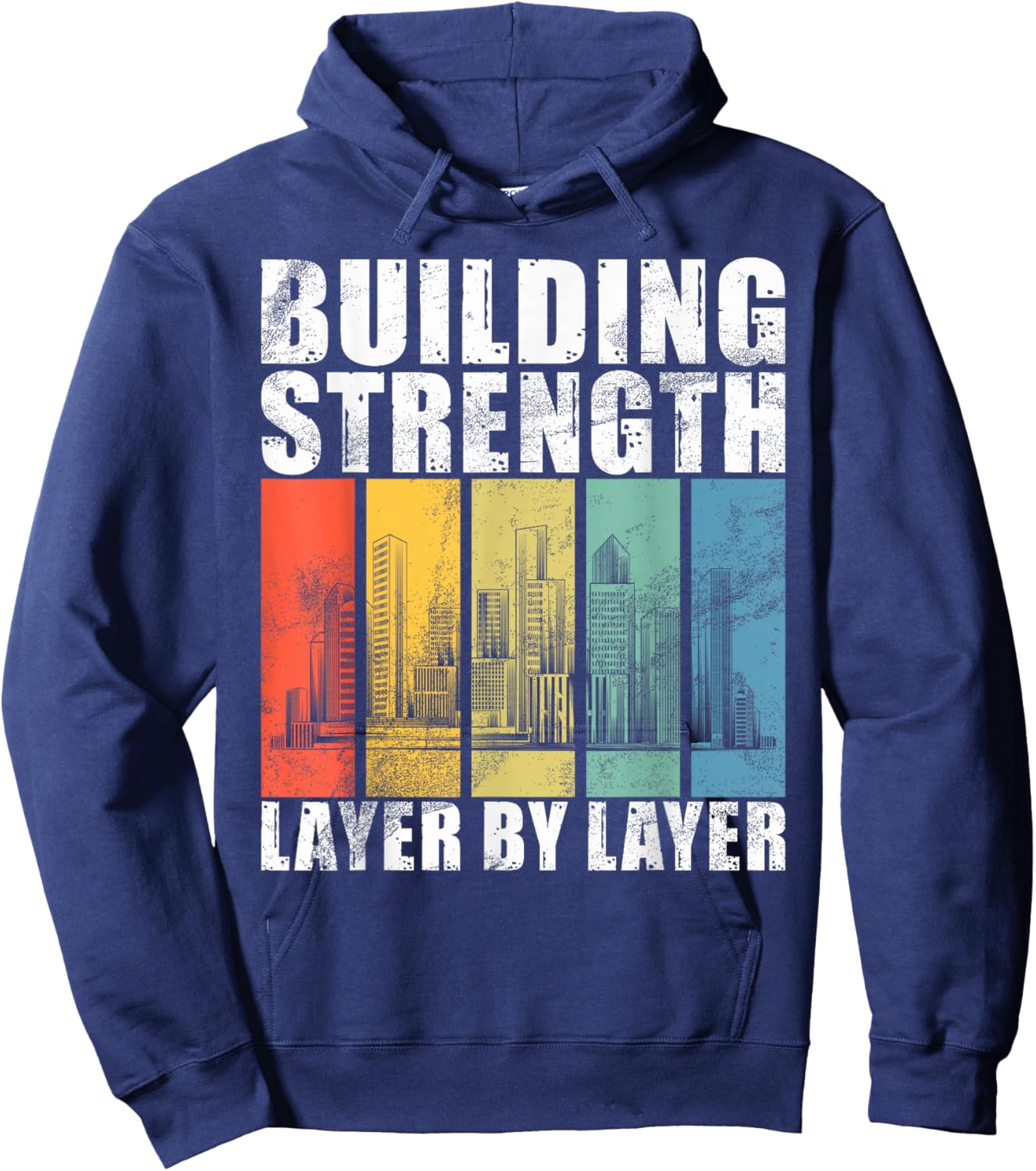 Building Strength Layer by Layer Structural Engineer Hoodie - Hoodie | Navy
