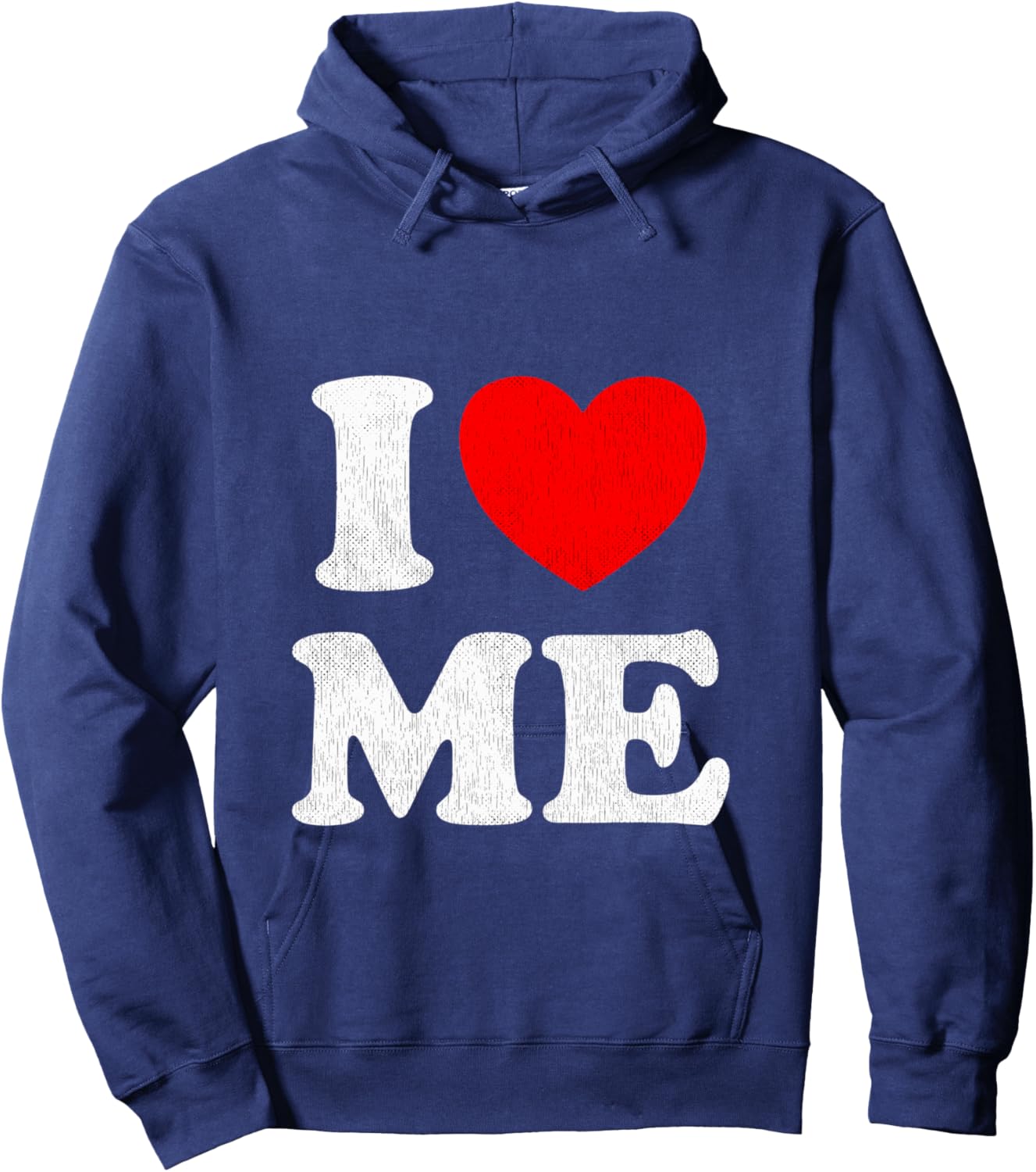 I Love Me Y2K Joke I Heart Me Love Myself Maine Manche Longue Hoodie - Hoodie | Navy