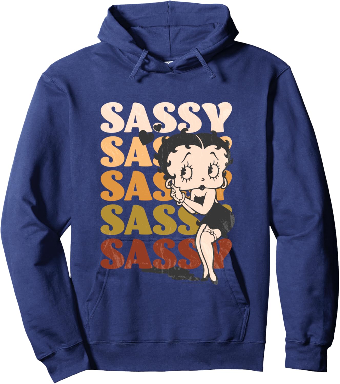 Betty Boop Sassy Sassy Babe Classic Vintage Poster Hoodie - Hoodie | Navy
