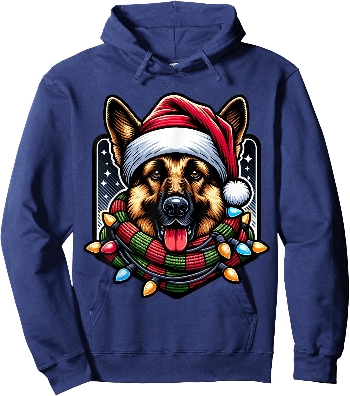 Christmas German Shepherd Xmas Shepherd Mom Dog Lover Hoodie - Hoodie | Navy