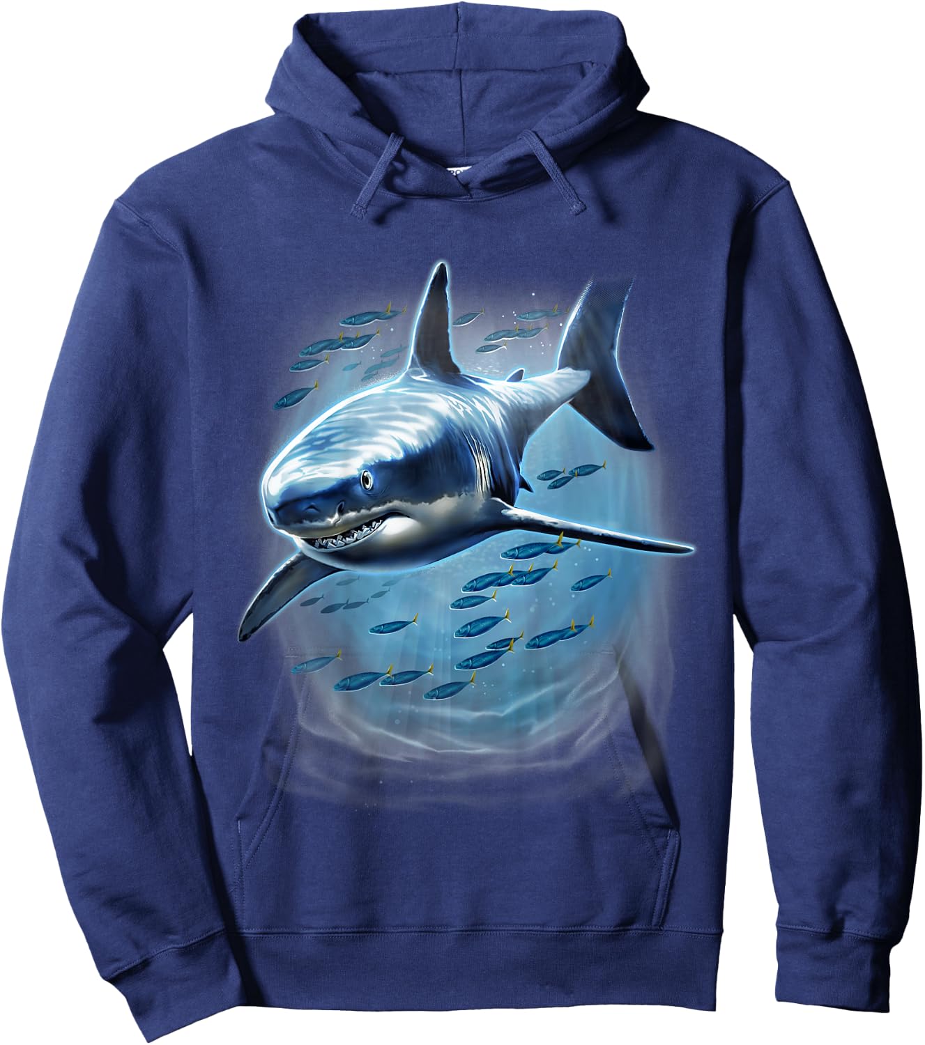 Kids Great White Shark youth | Shark for boys Hoodie - Hoodie | Navy