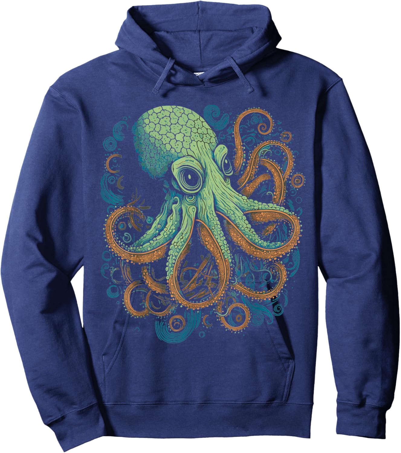 Beautiful Octopus Ocean Animal Lover Artistic Graphic Hoodie - Hoodie | Navy