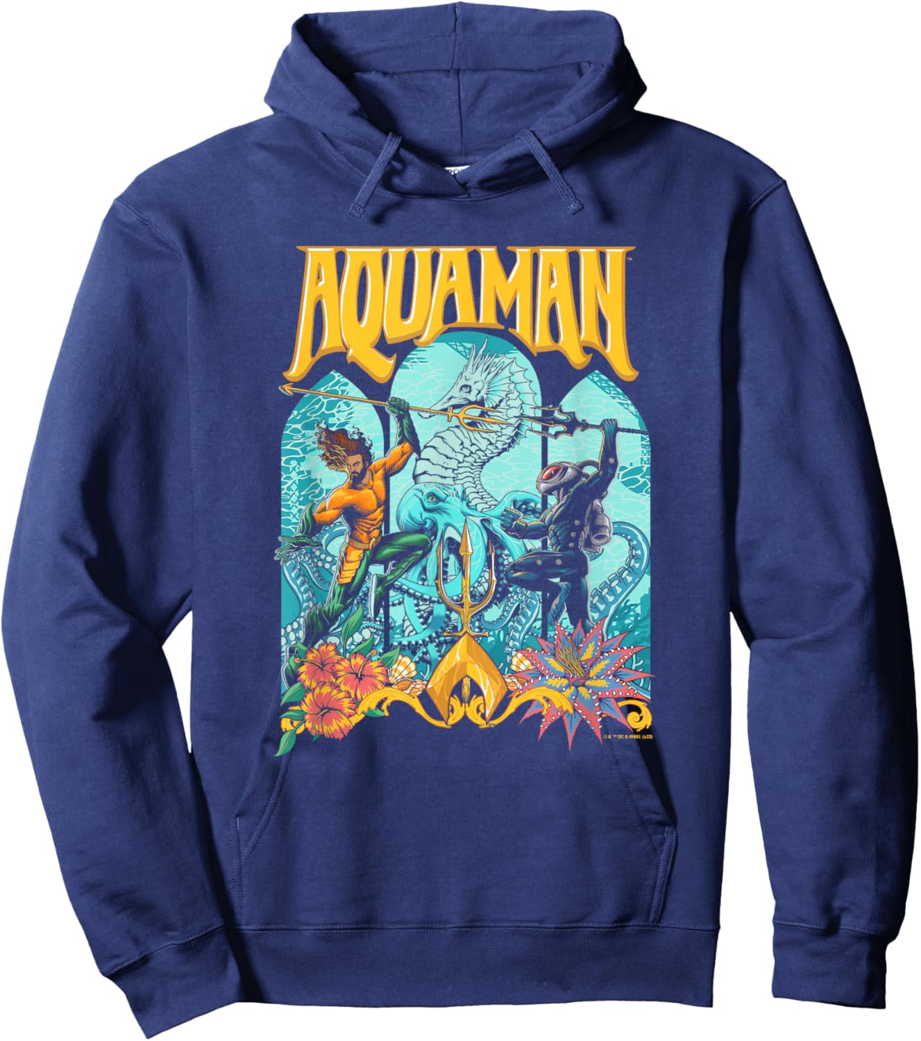 Aquaman And The Lost Kingdom Black Manta Epic Battle Hoodie - Hoodie | Navy