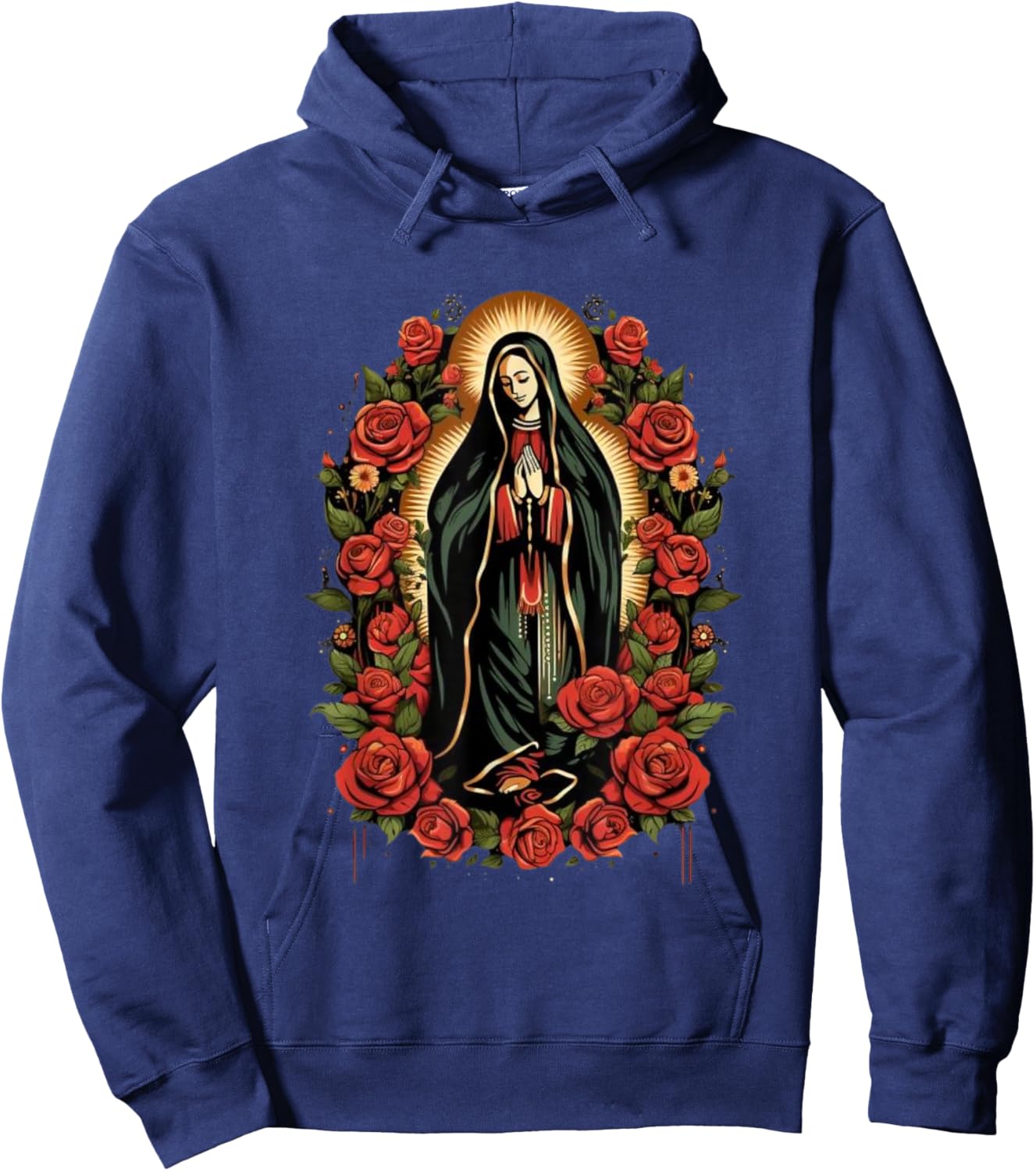 Our Lady De Guadalupe Shirt Men Women Roses Hoodie - Hoodie | Navy