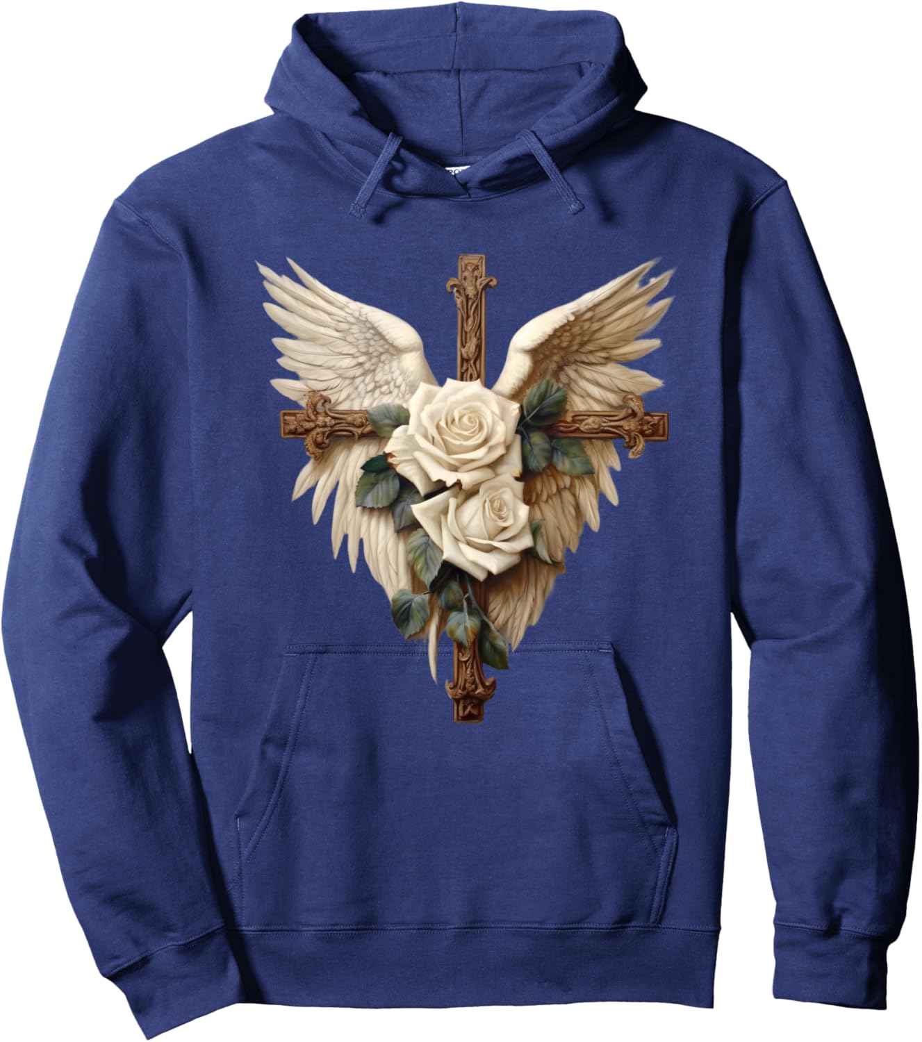 White Roses Christian Women Accessories For Mom Dove Wings Hoodie - Hoodie | Navy