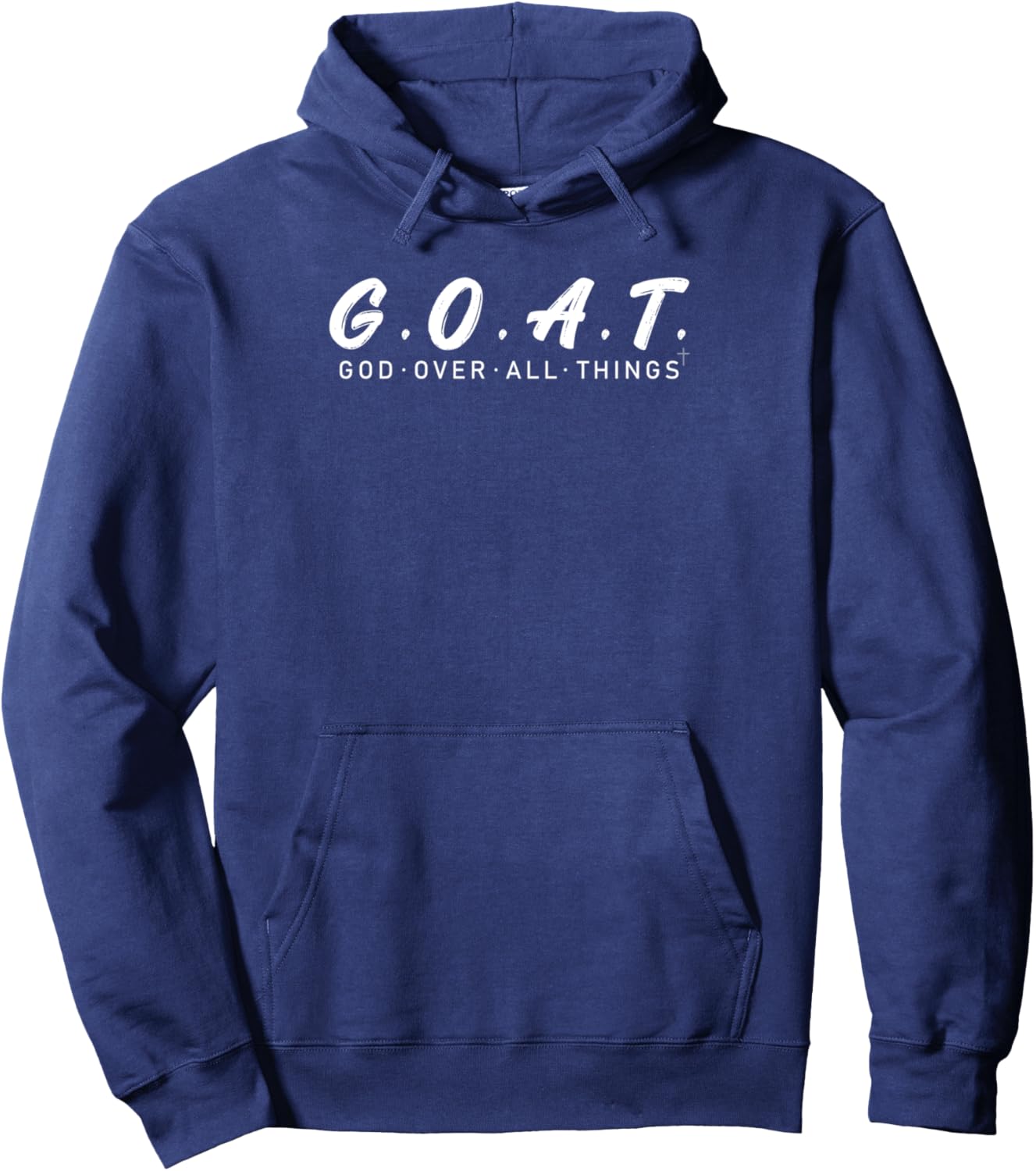 G.O.A.T God Over All Thing Black And White Hoodie - Hoodie | Navy