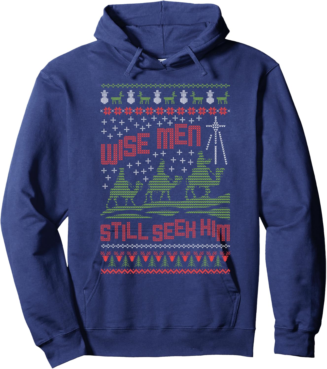 Wise Men Still Seek Him Christmas Ugly Hoodie - Hoodie | Navy