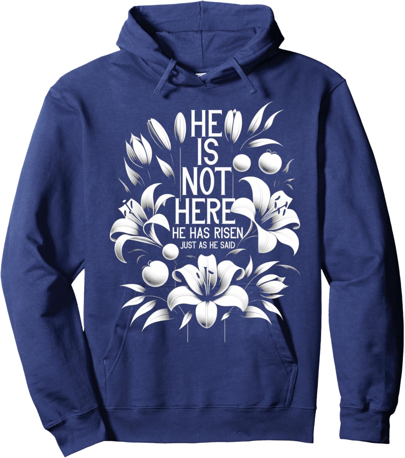 Easter Vintage He Is Not Here He Has Risen Just As He Said Hoodie - Hoodie | Navy