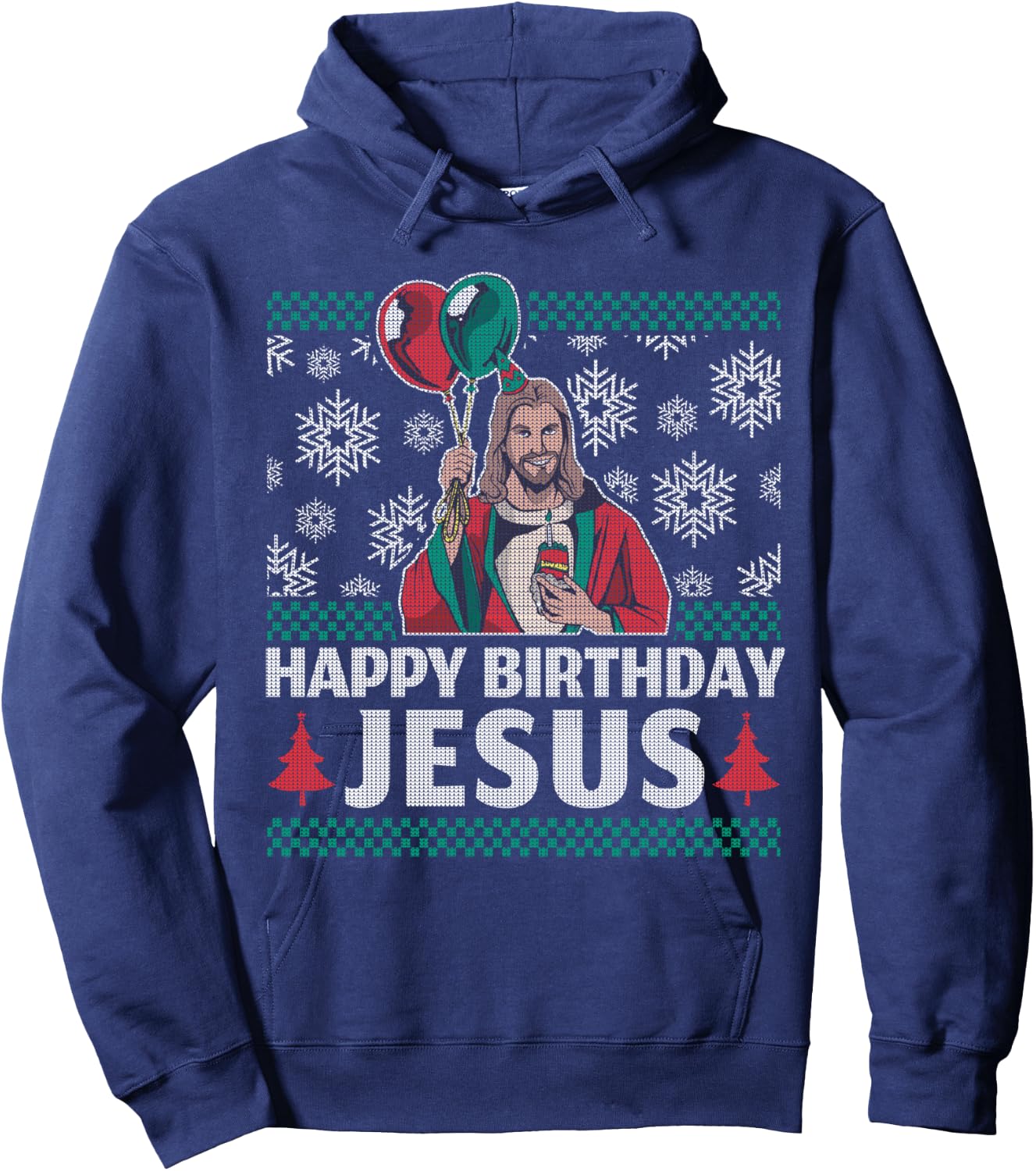 Happy Birthday Jesus Hoodie - Hoodie | Navy