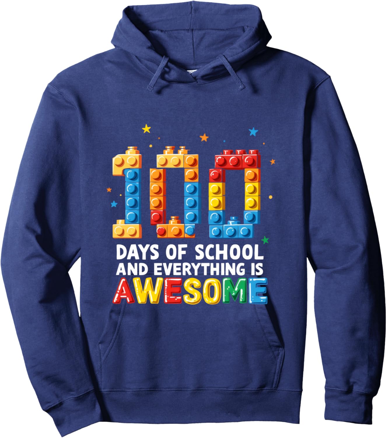 100th Day Of School Childrens Funny Hoodie - Hoodie | Navy