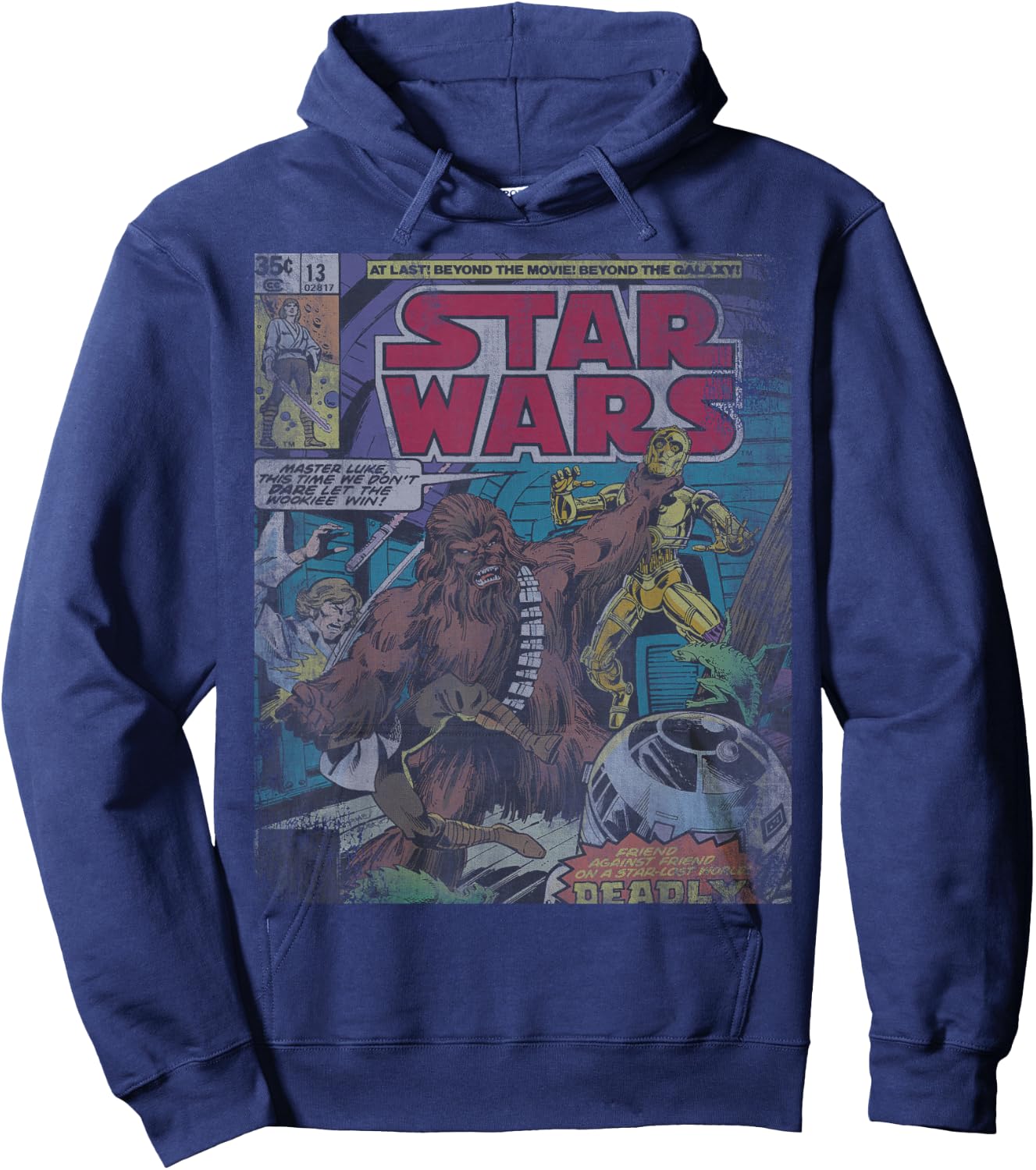 Star Wars Chewbacca Wookiee Win Retro Comic Cover Hoodie - Hoodie | Navy