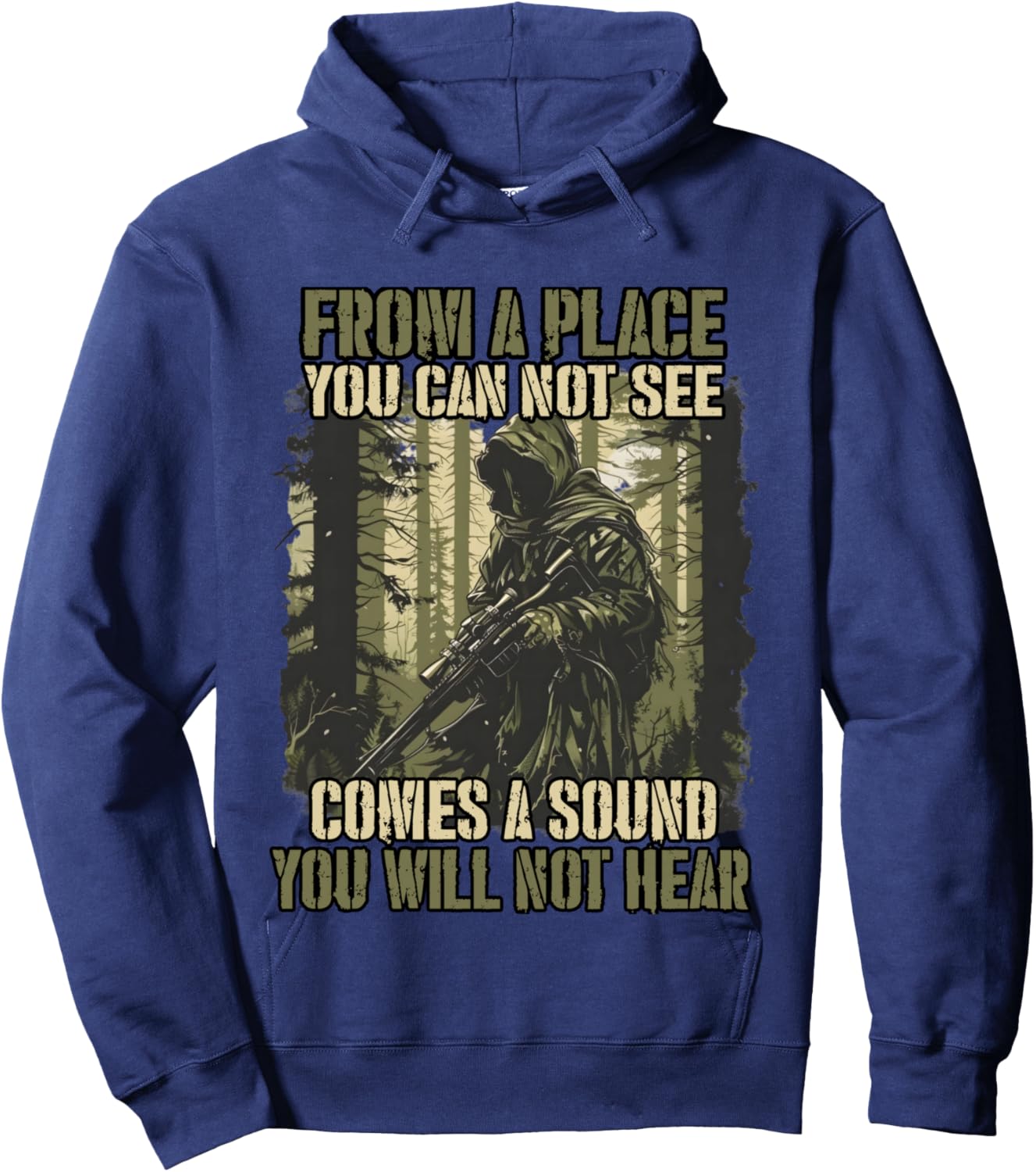 Soldier | Sniper T Combat Army Military Soldiers Hoodie - Hoodie | Navy