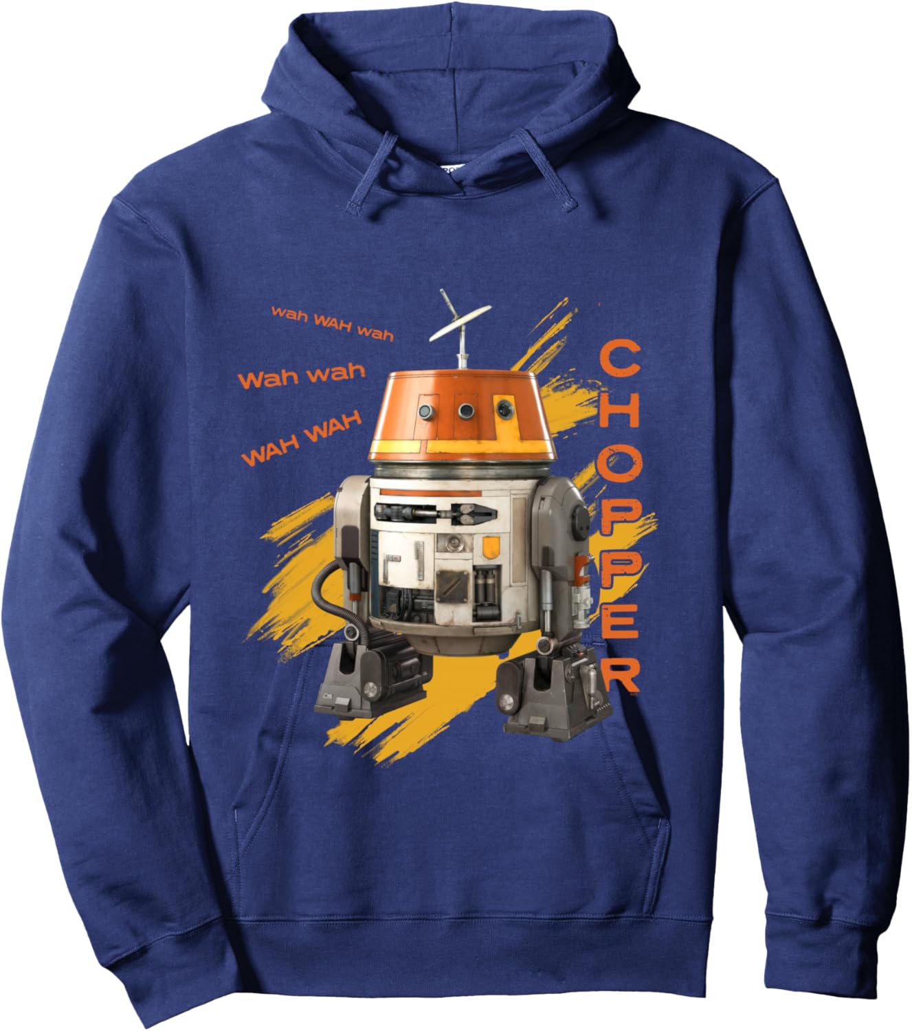 Star Wars Ahsoka Rebels Chopper Droid Speak Wah Wah Wah Hoodie - Hoodie | Navy