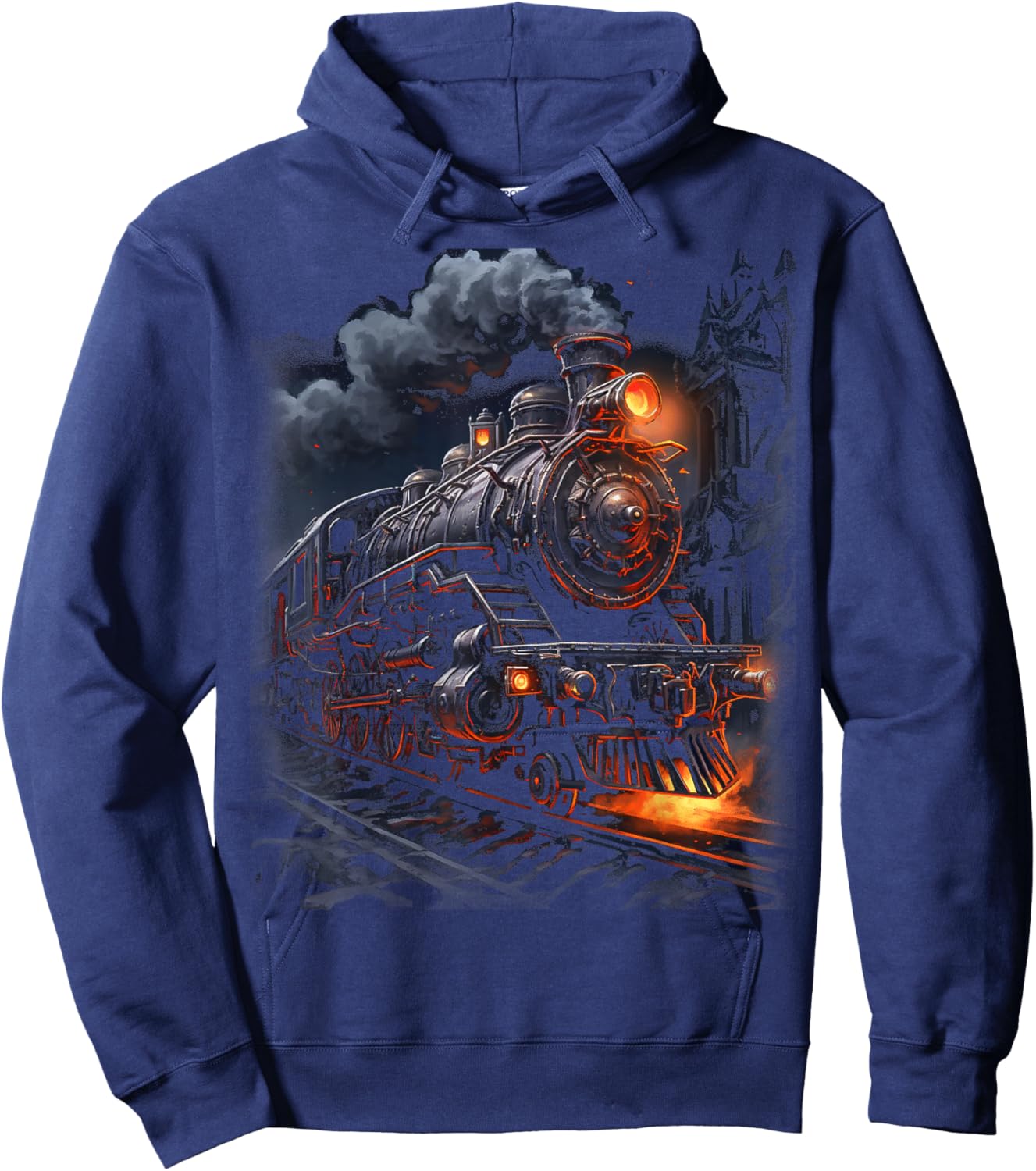Steam Engine Train Steam Train Locomotive vintage Train Hoodie - Hoodie | Navy