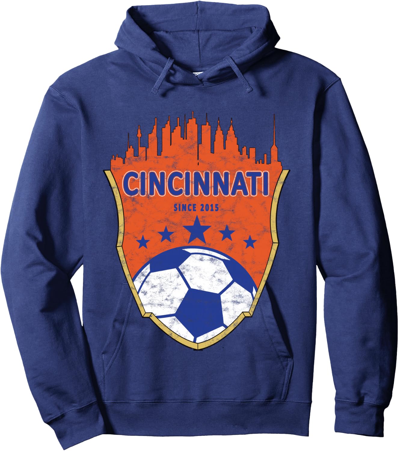 Cincinnati Soccer Shirt Hoodie - Hoodie | Navy
