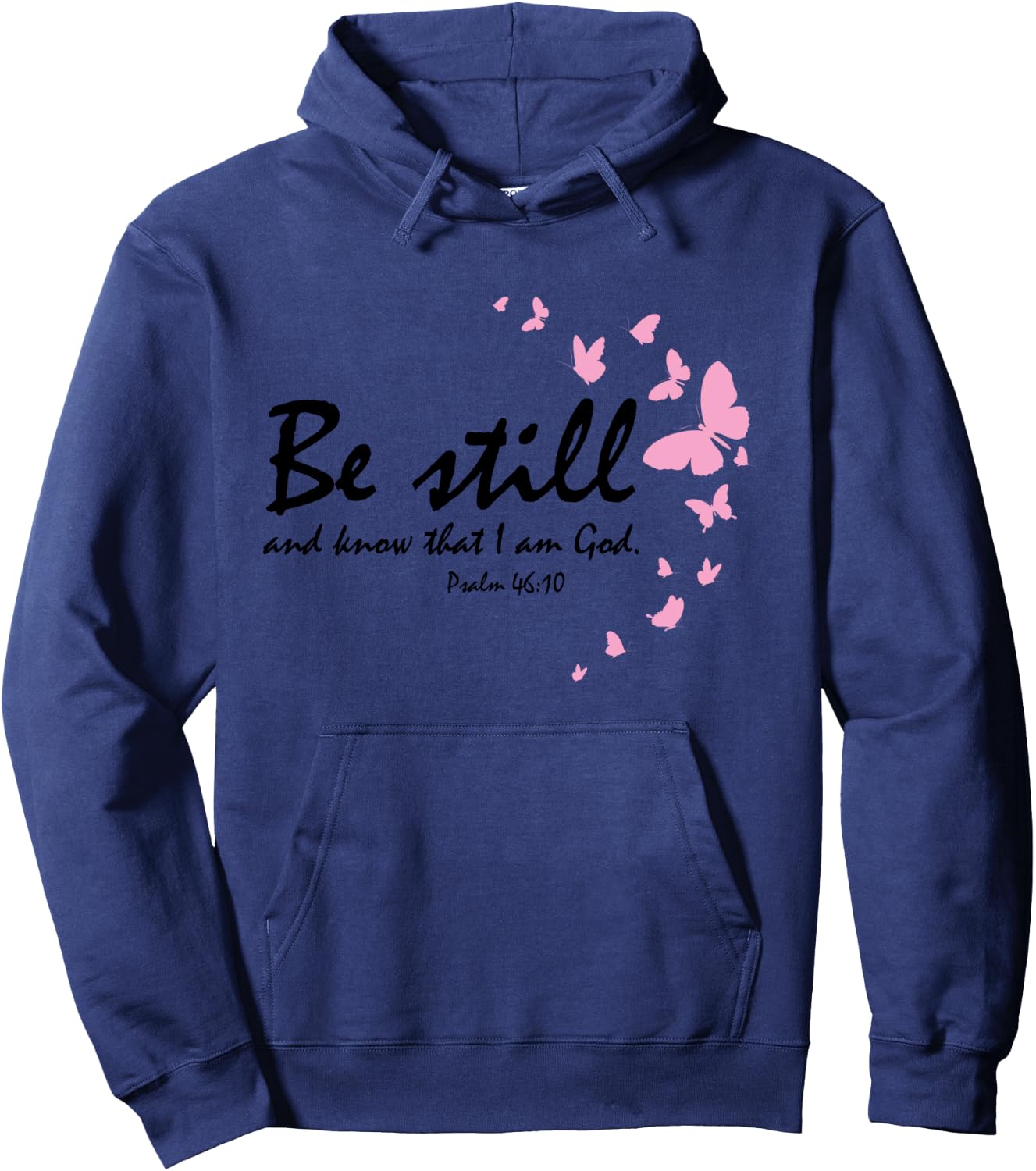 Christian Religious Butterflies Bible Verses Sayings Women Hoodie - Hoodie | Navy
