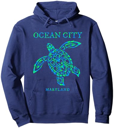 Ocean City Maryland Sea Turtle Souvenir Hoodie - Hoodie | Navy