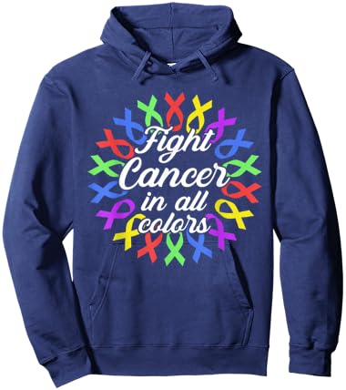 Cancer Sucks in Every Color Fighter Fight Support the Cance Hoodie - Hoodie | Navy