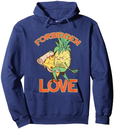 Funny Pineapple Pizza Forbidden Love Graphic Design Hoodie - Hoodie | Navy