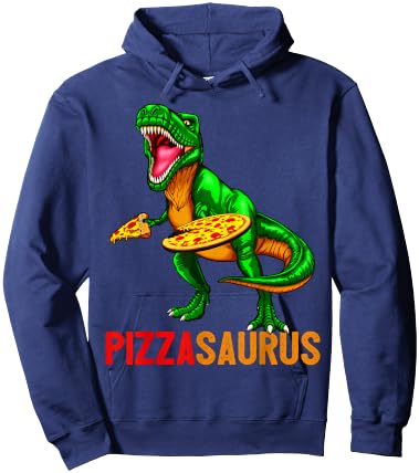 Dinosaur T Rex Pizza Shirt Pizzasaurus Party Gift Men Boys Hoodie - Hoodie | Navy
