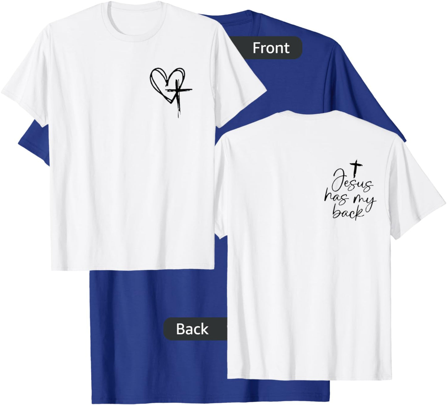 Jesus Has My Back T-Shirt - T-Shirt | Royal