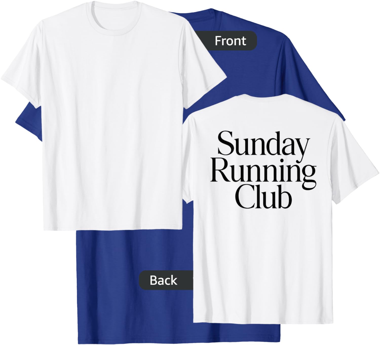 SUNDAY RUNNING CLUB X Jogger Jogging Runner Fitness Gym BACK T-Shirt - T-Shirt | Royal