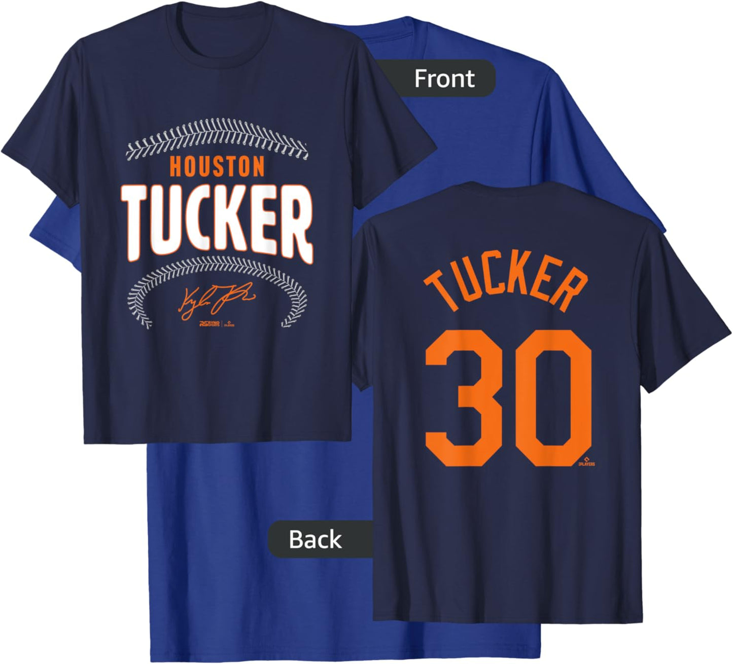 Kyle Tucker Houston Baseball Name & Number (Front & Back) T-Shirt - T-Shirt | Royal