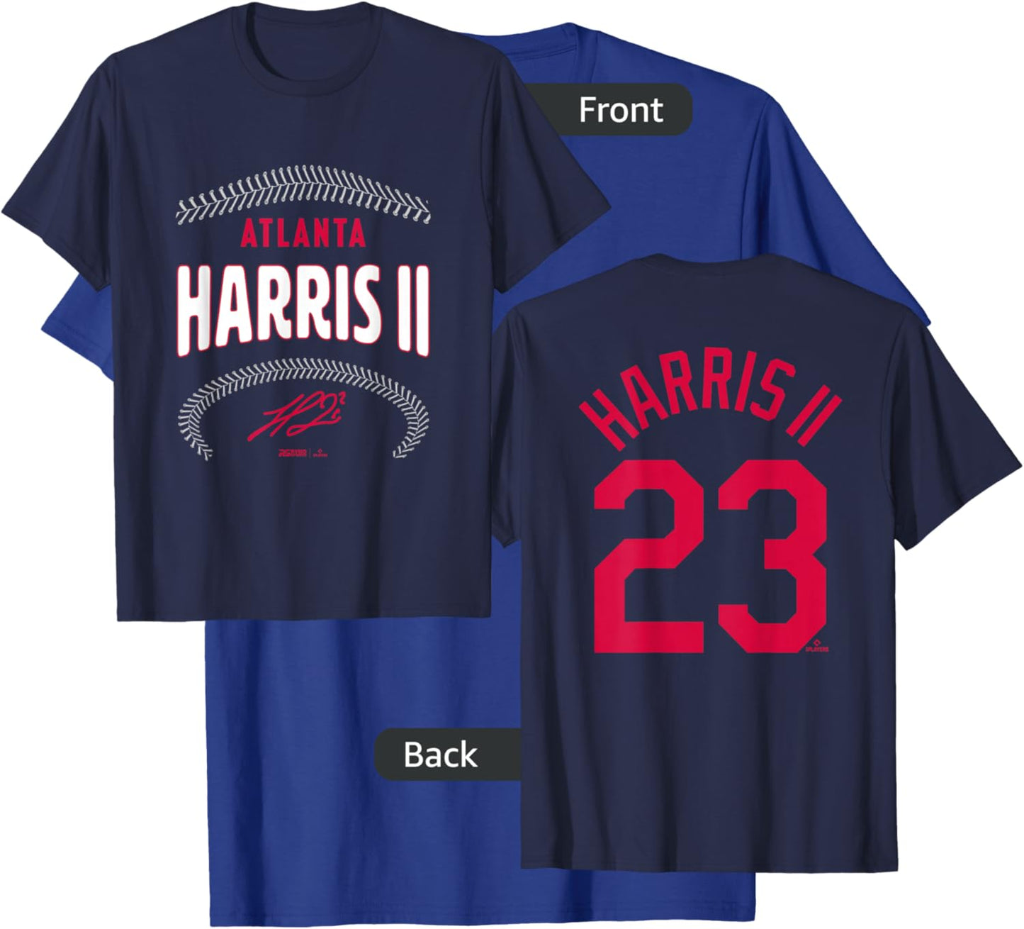 Michael Harris II Atlanta Name & Number (Front & Back) T-Shirt - T-Shirt | Royal