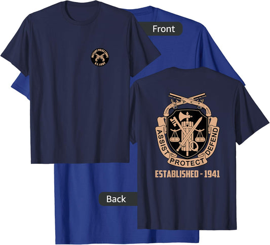 Military Police Corps - Look Front and Back! T-Shirt - T-Shirt | Royal