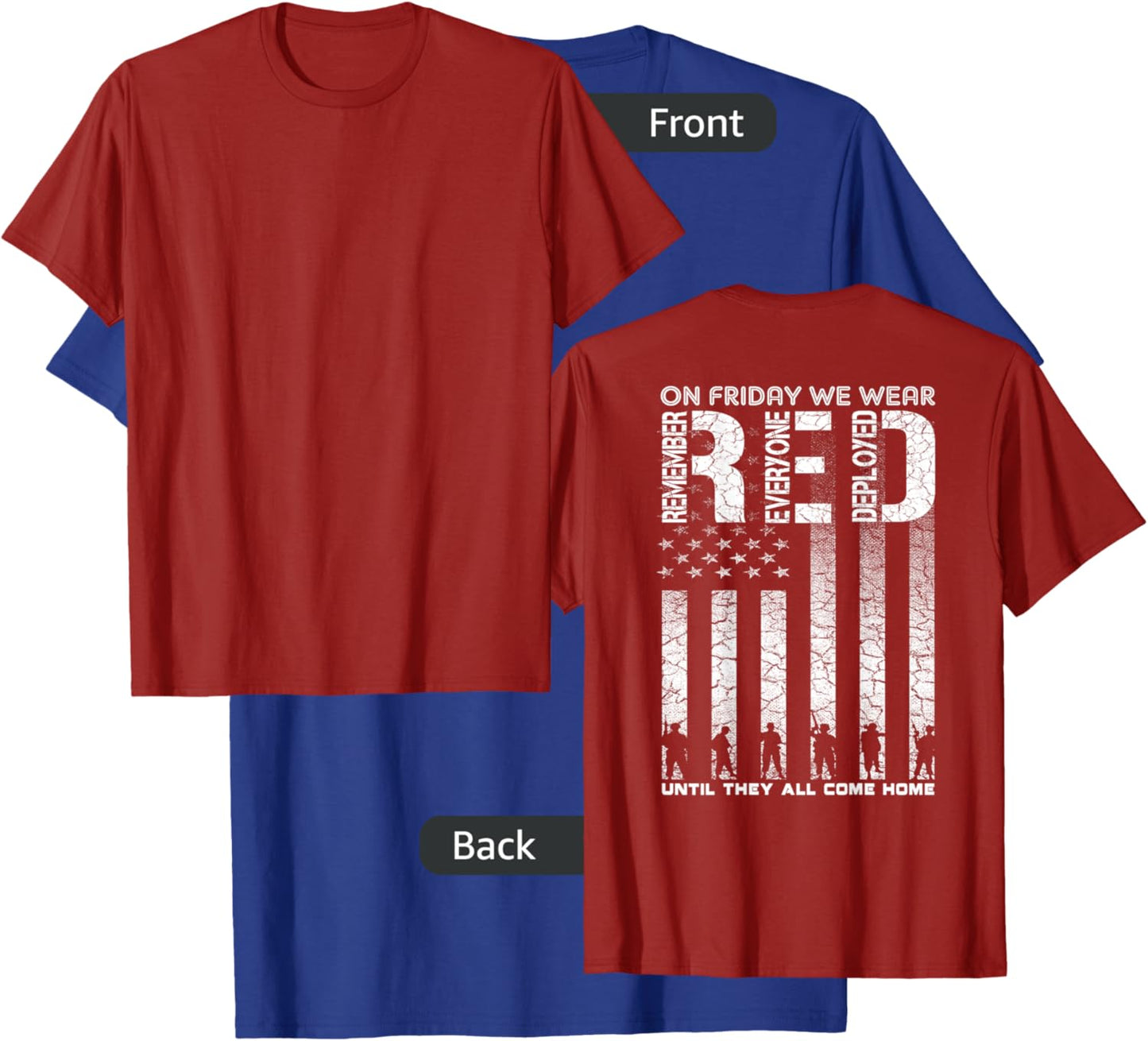 Red Friday Military shirt On Friday We Wear Red Veteran T-Shirt - T-Shirt | Royal